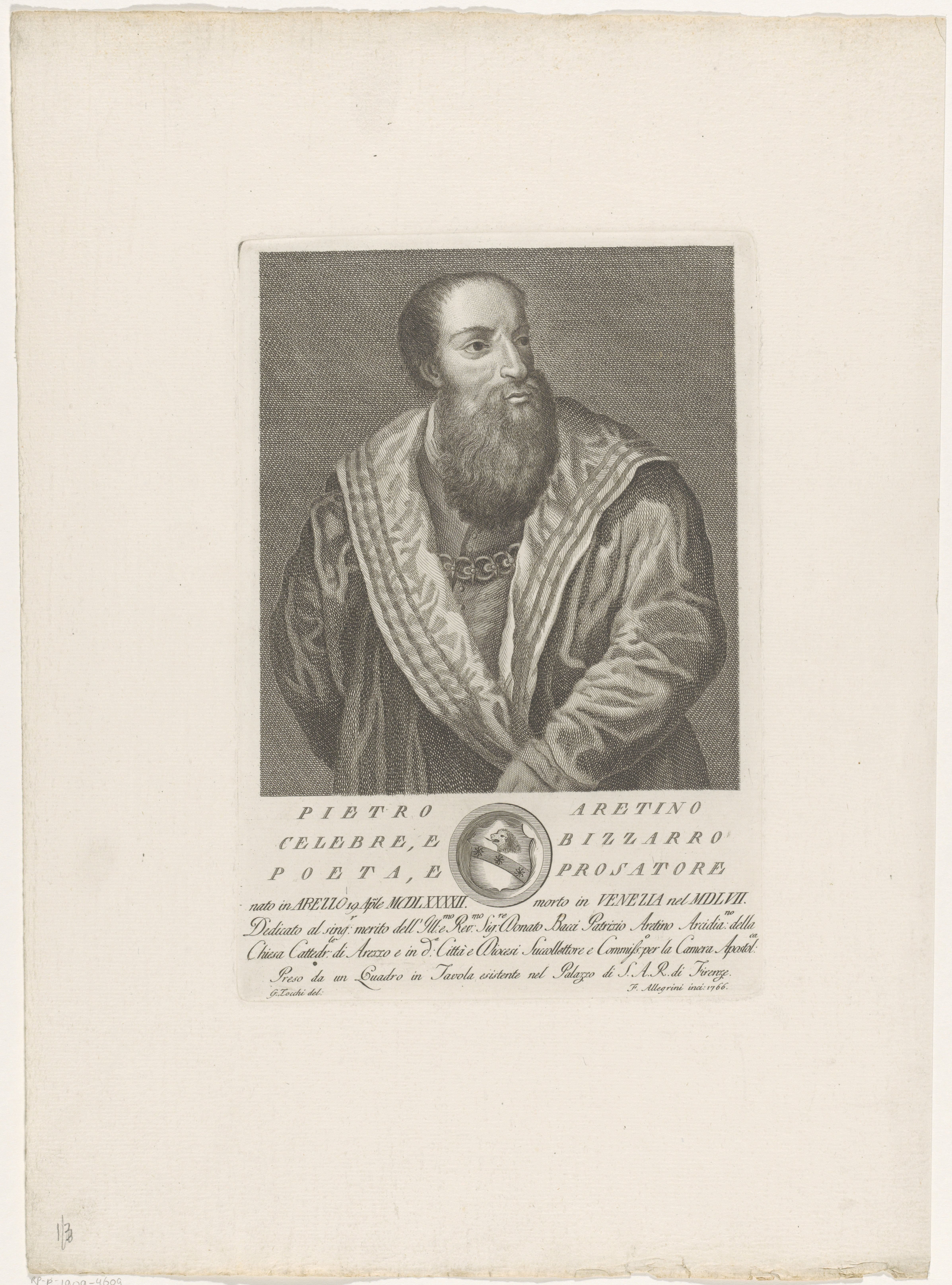 Portret van Pietro Aretino