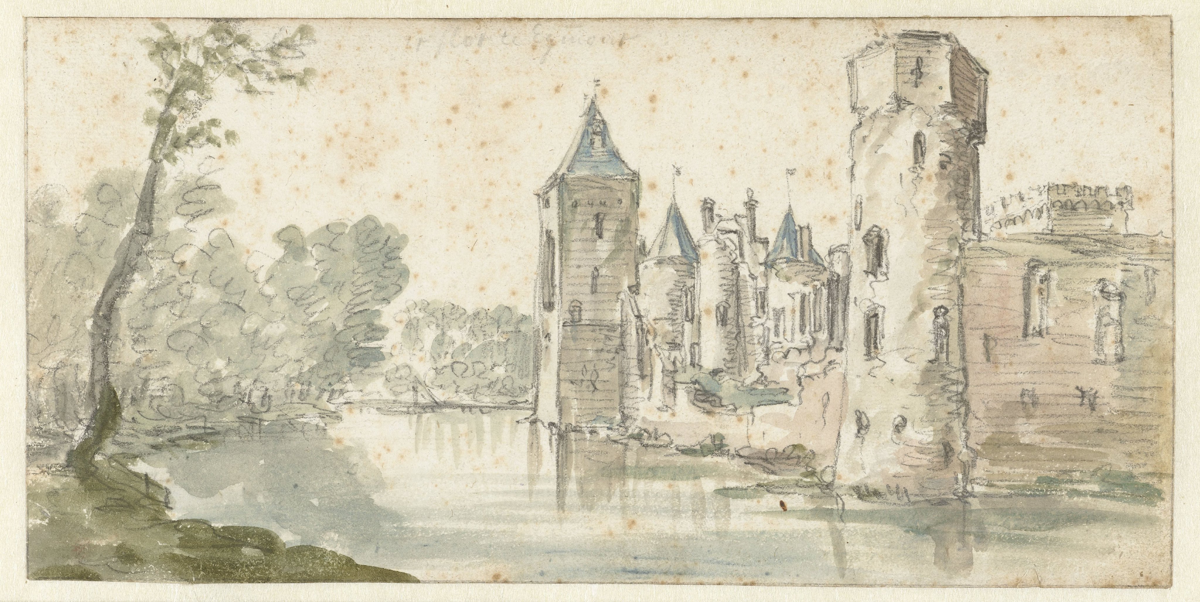 Gezicht op kasteel Egmond