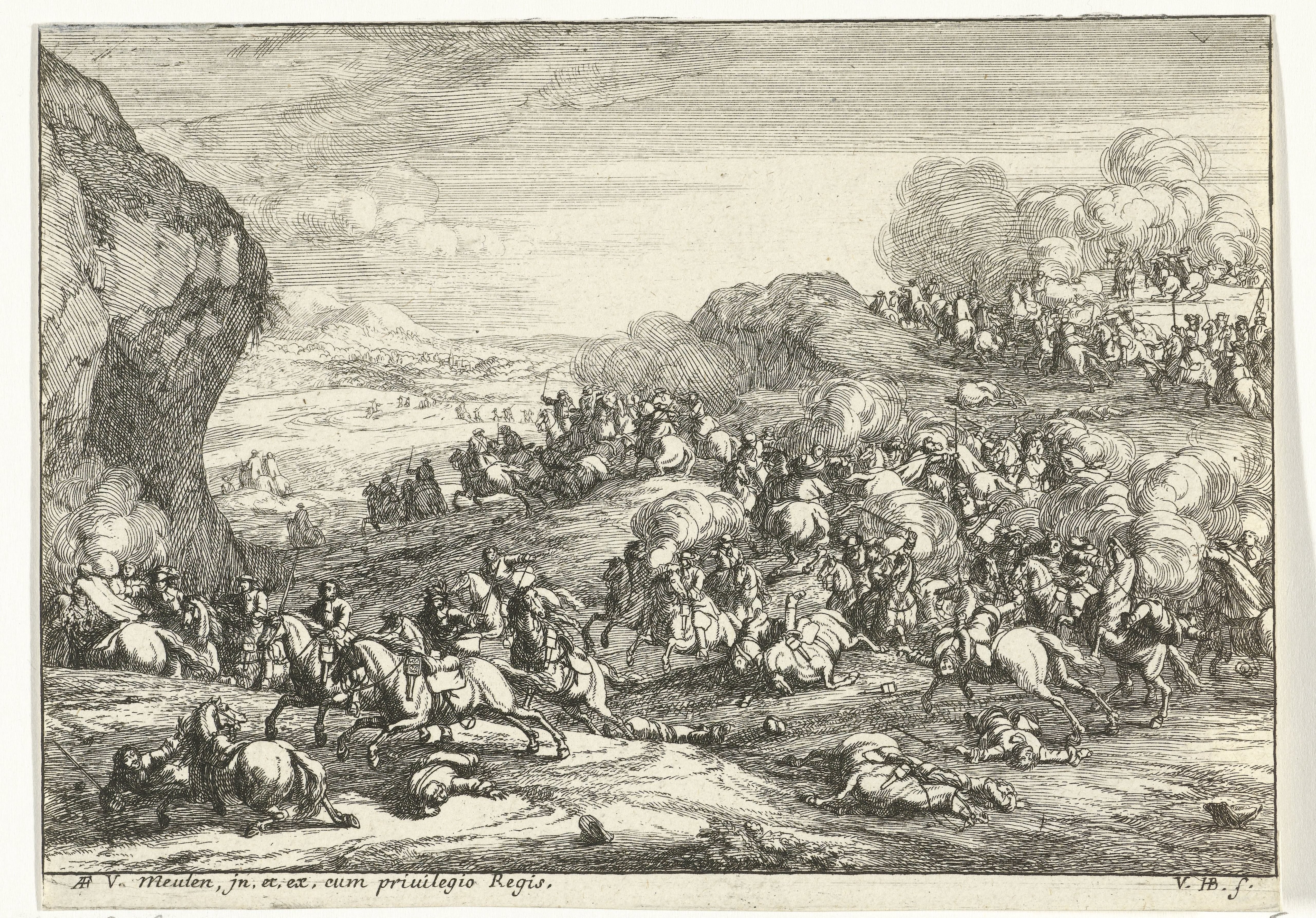 Landschap met ruitergevecht