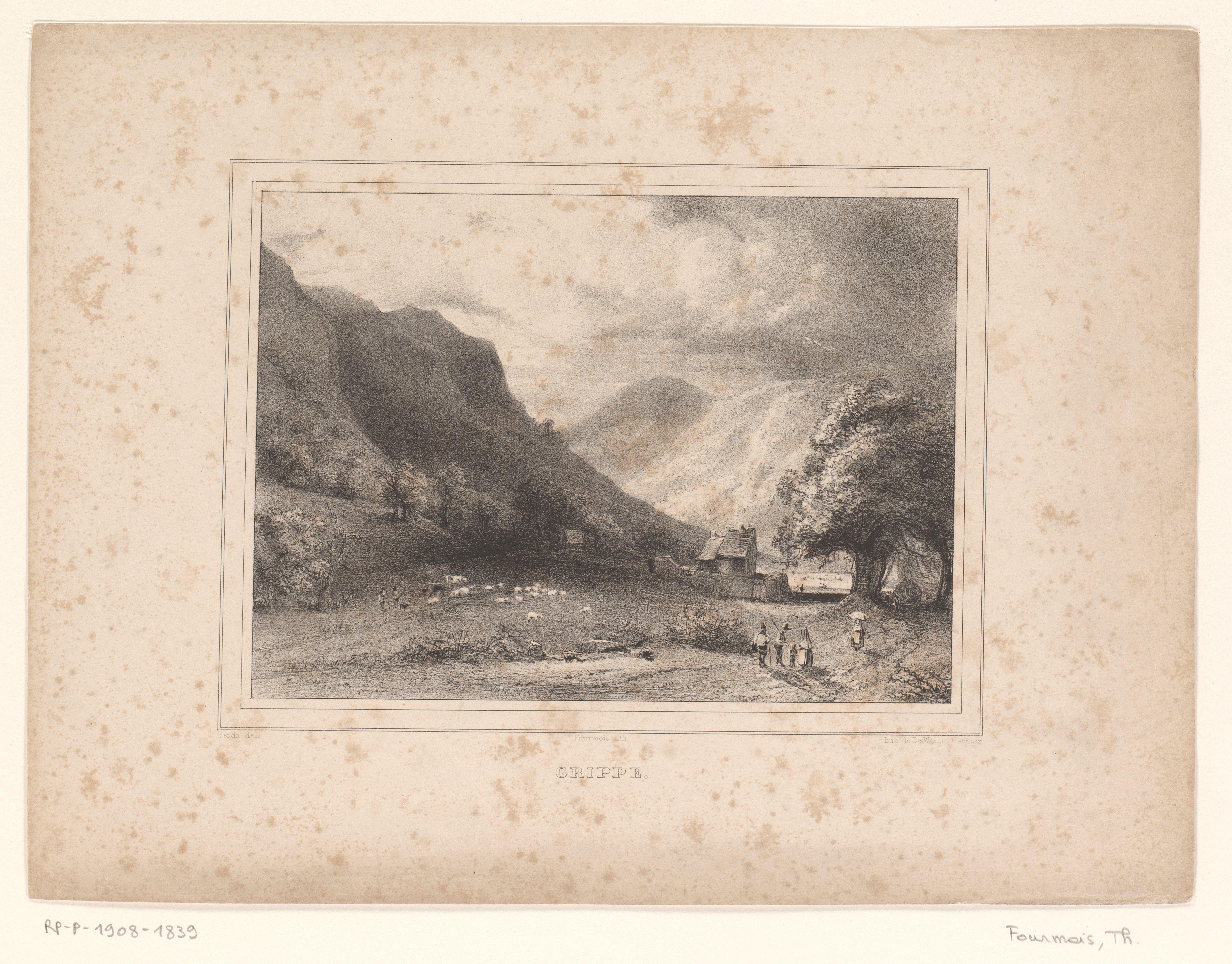 Berglandschap met gezicht op Grippe