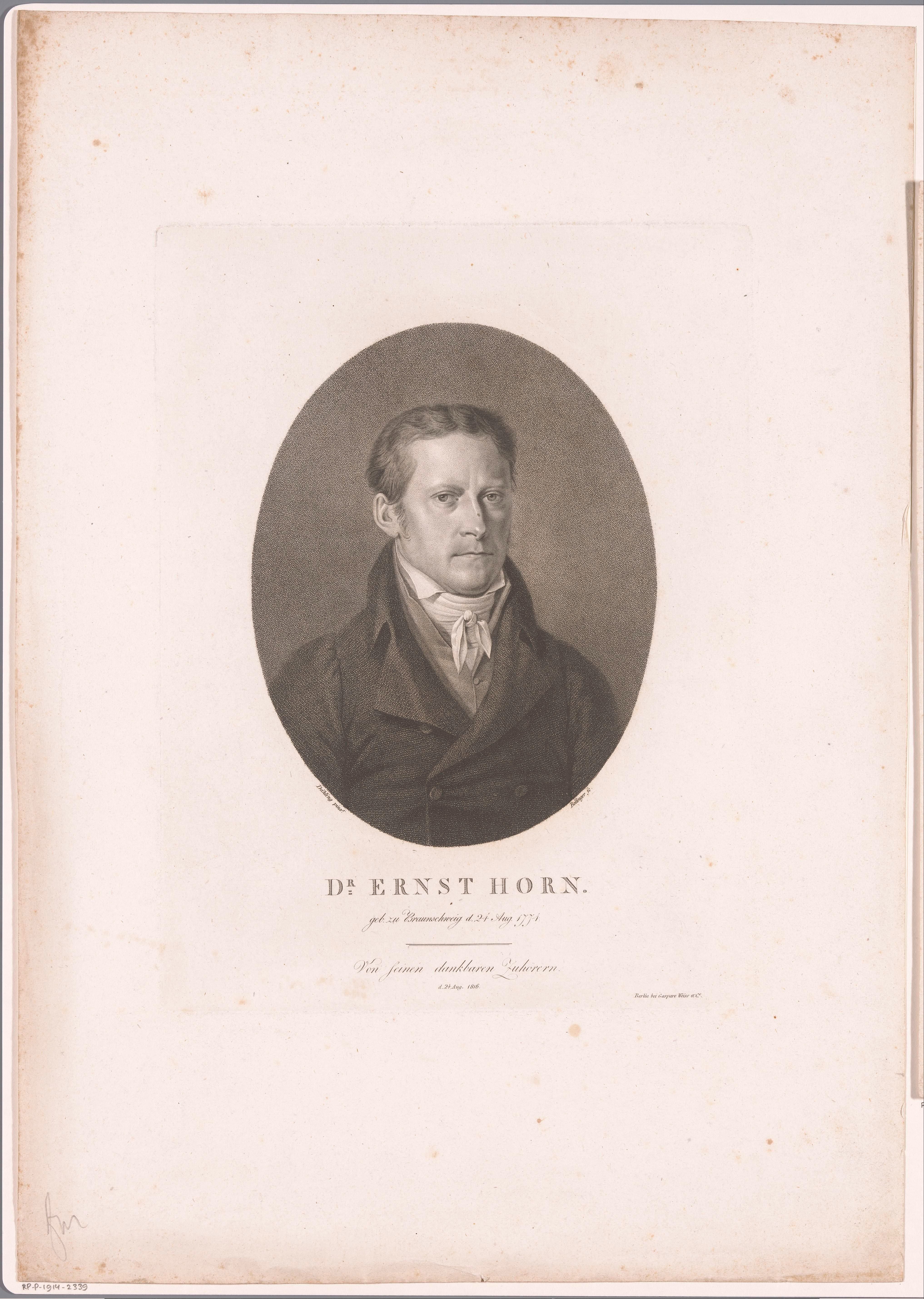 Portret van Ernst Horn