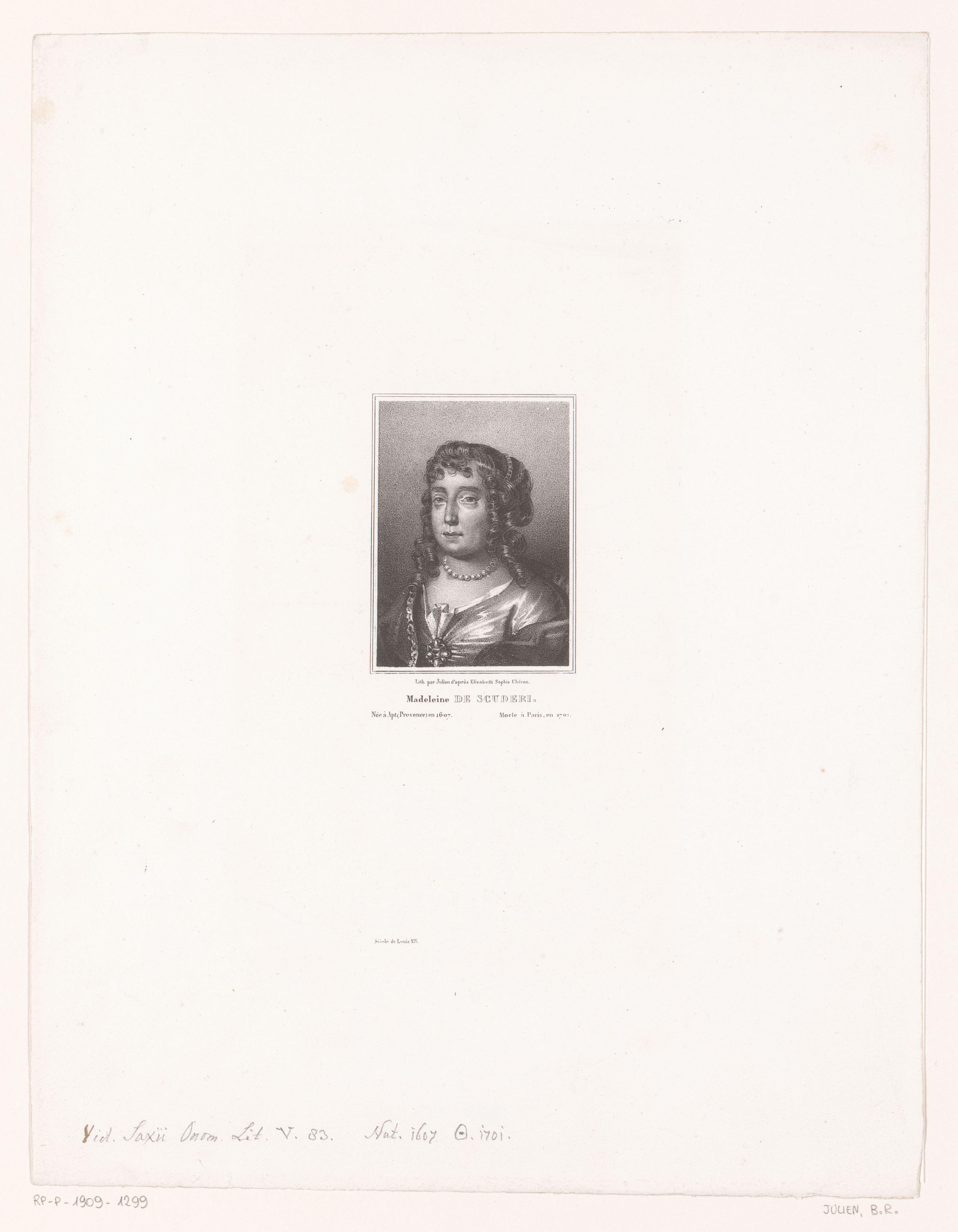 Portret van Madeleine de Scudéry