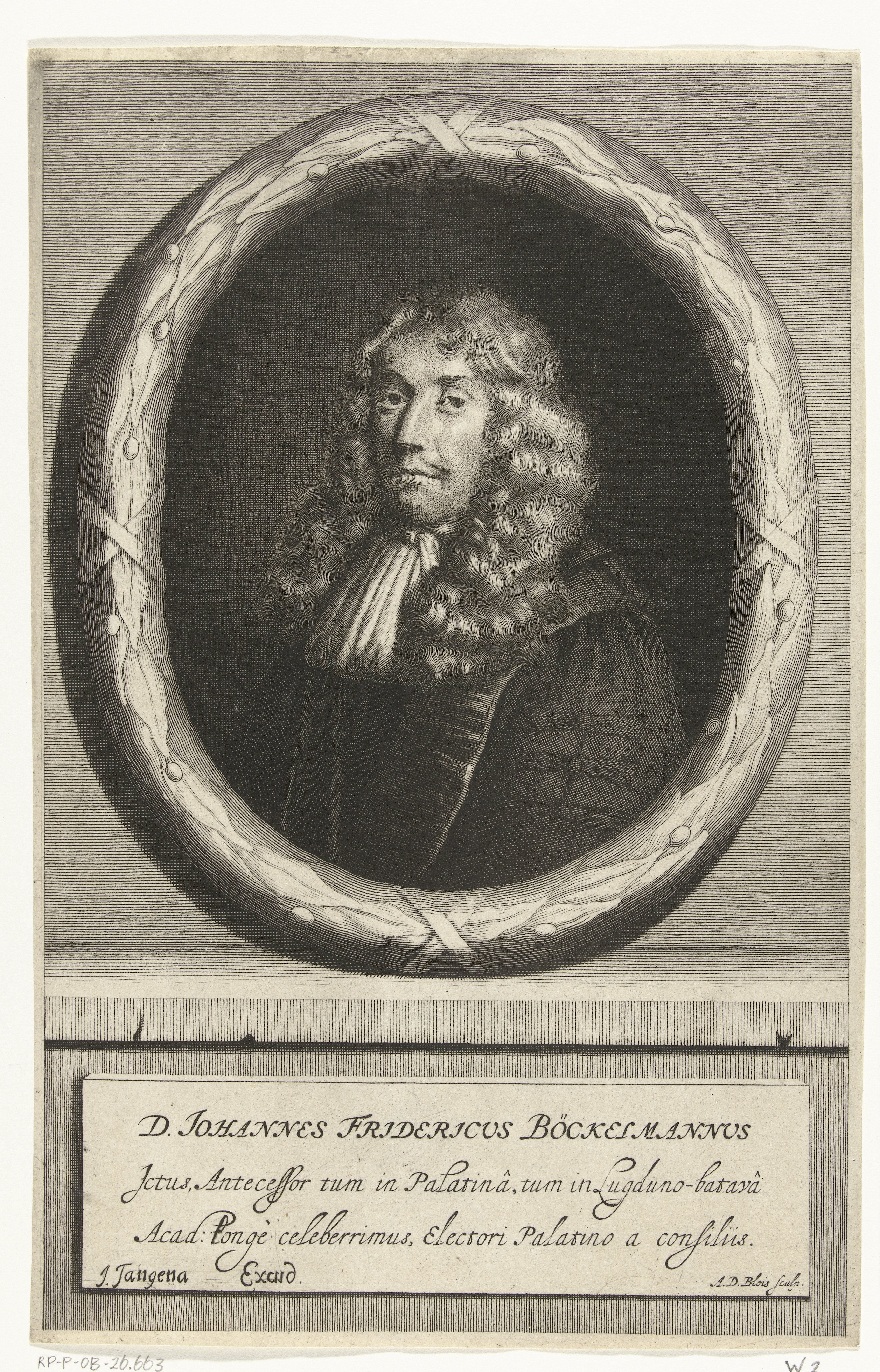 Portret van rechtsgeleerde Johannes Frederik Bockelman