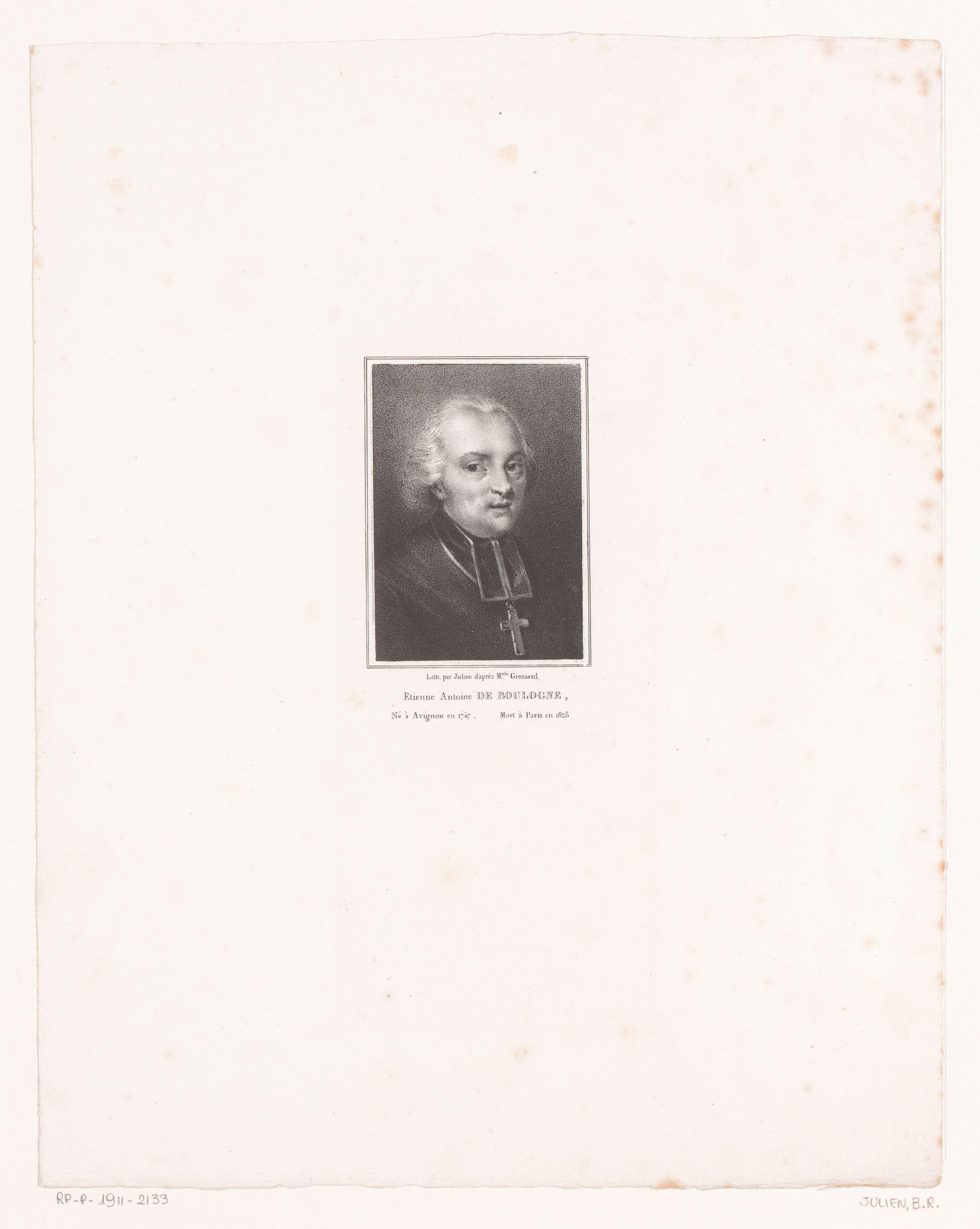 Portret van Étienne Antoine Boulogne