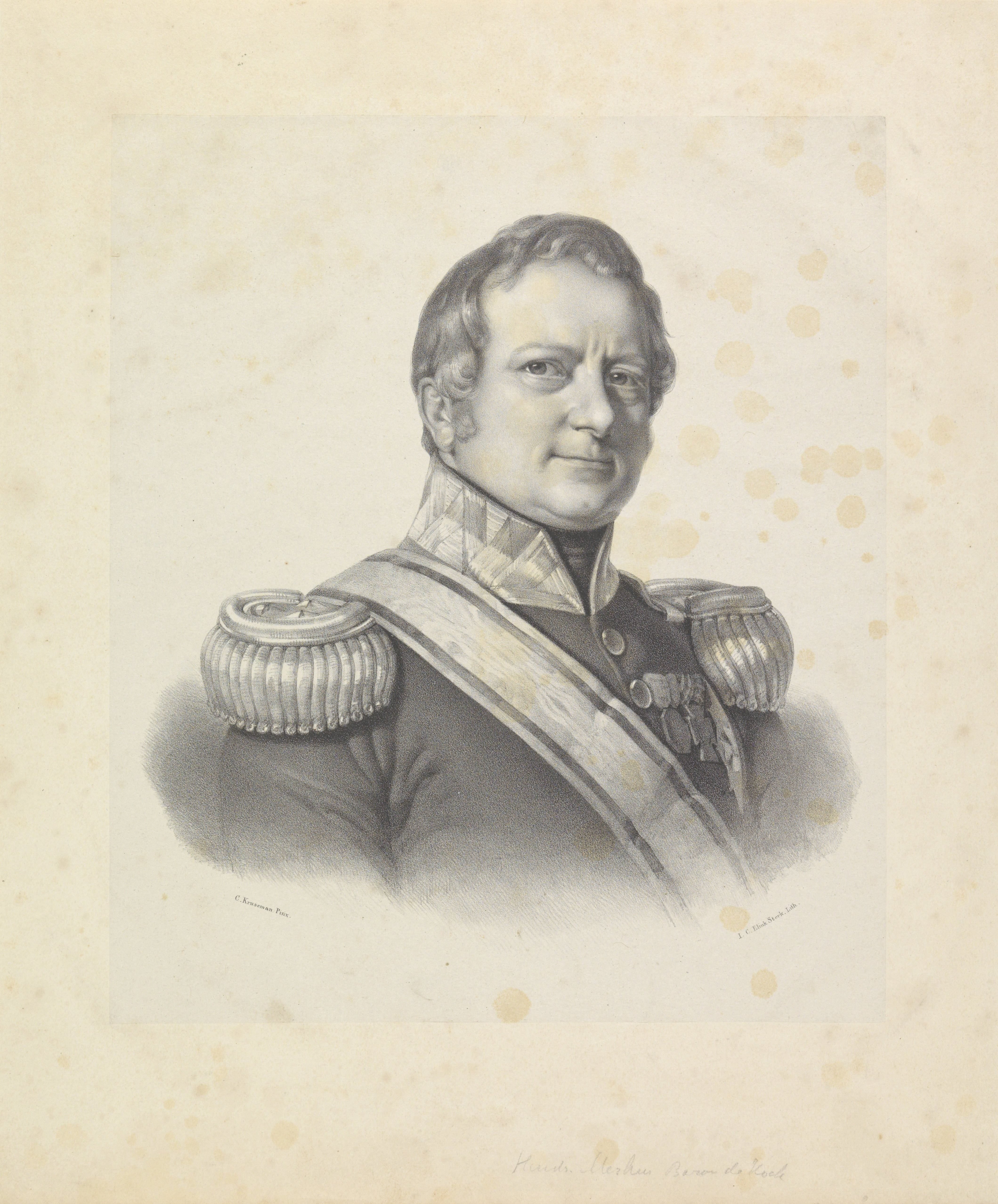 Portret van Hendrik Merkus de Kock