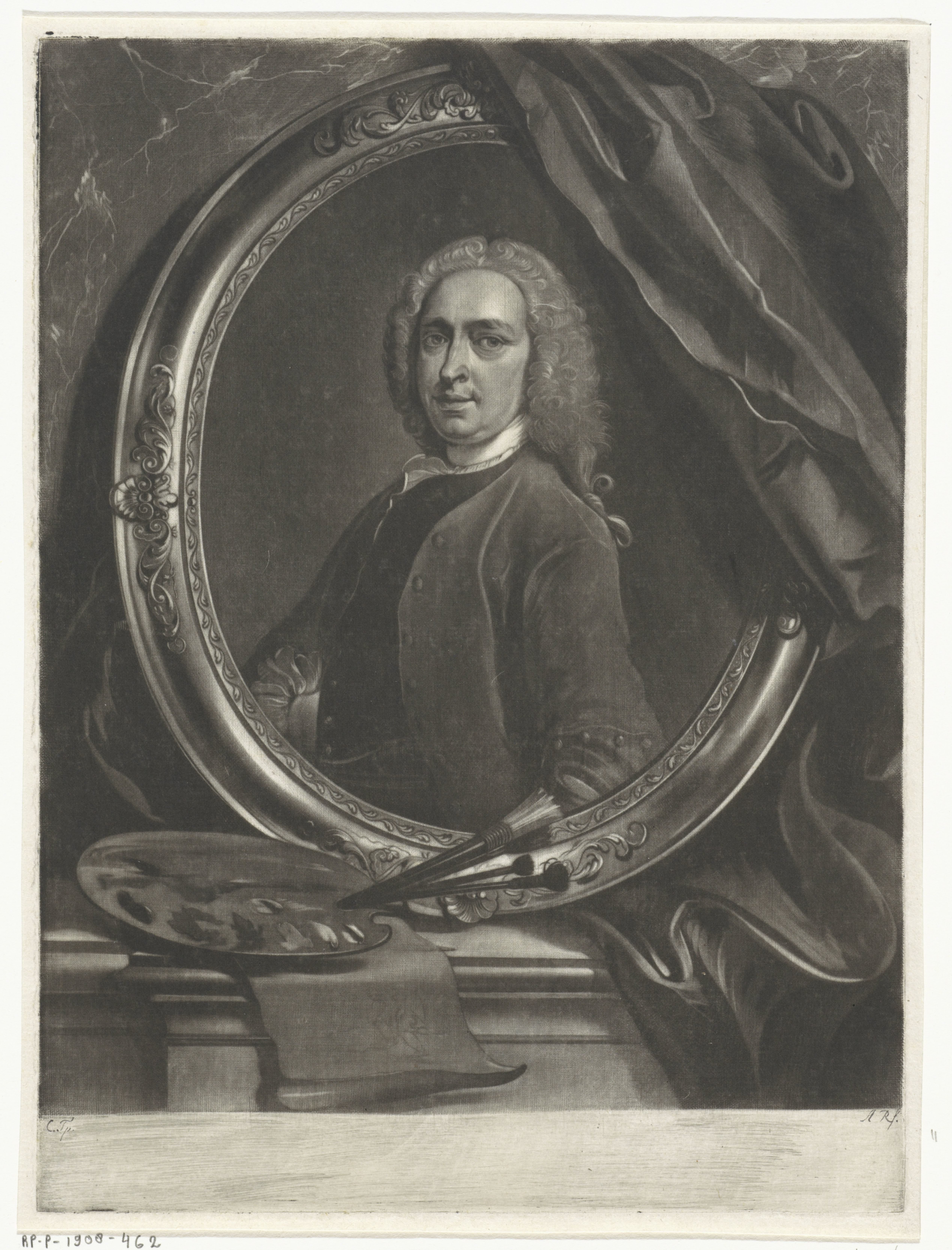 Zelfportret van Cornelis Troost