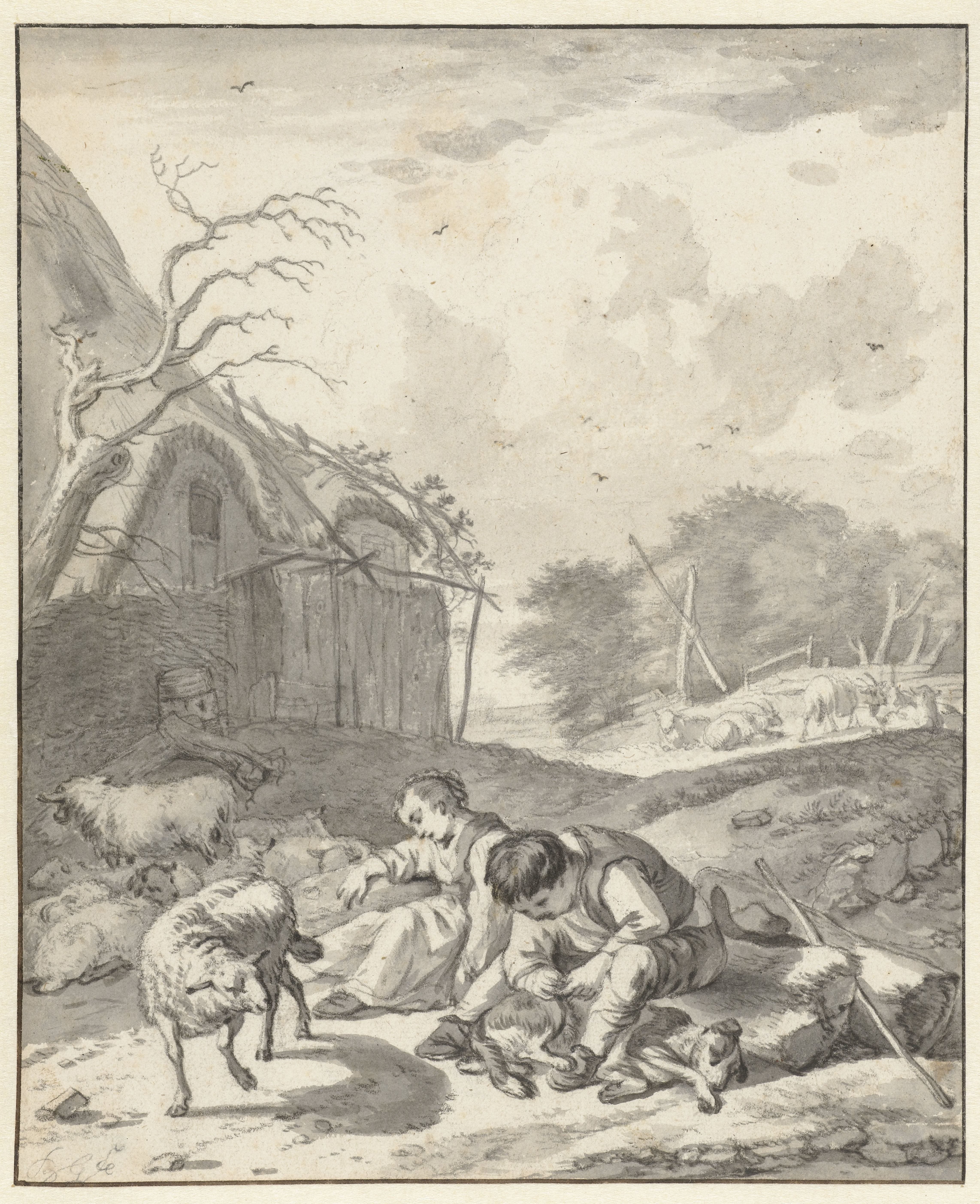 Herder en een herderin