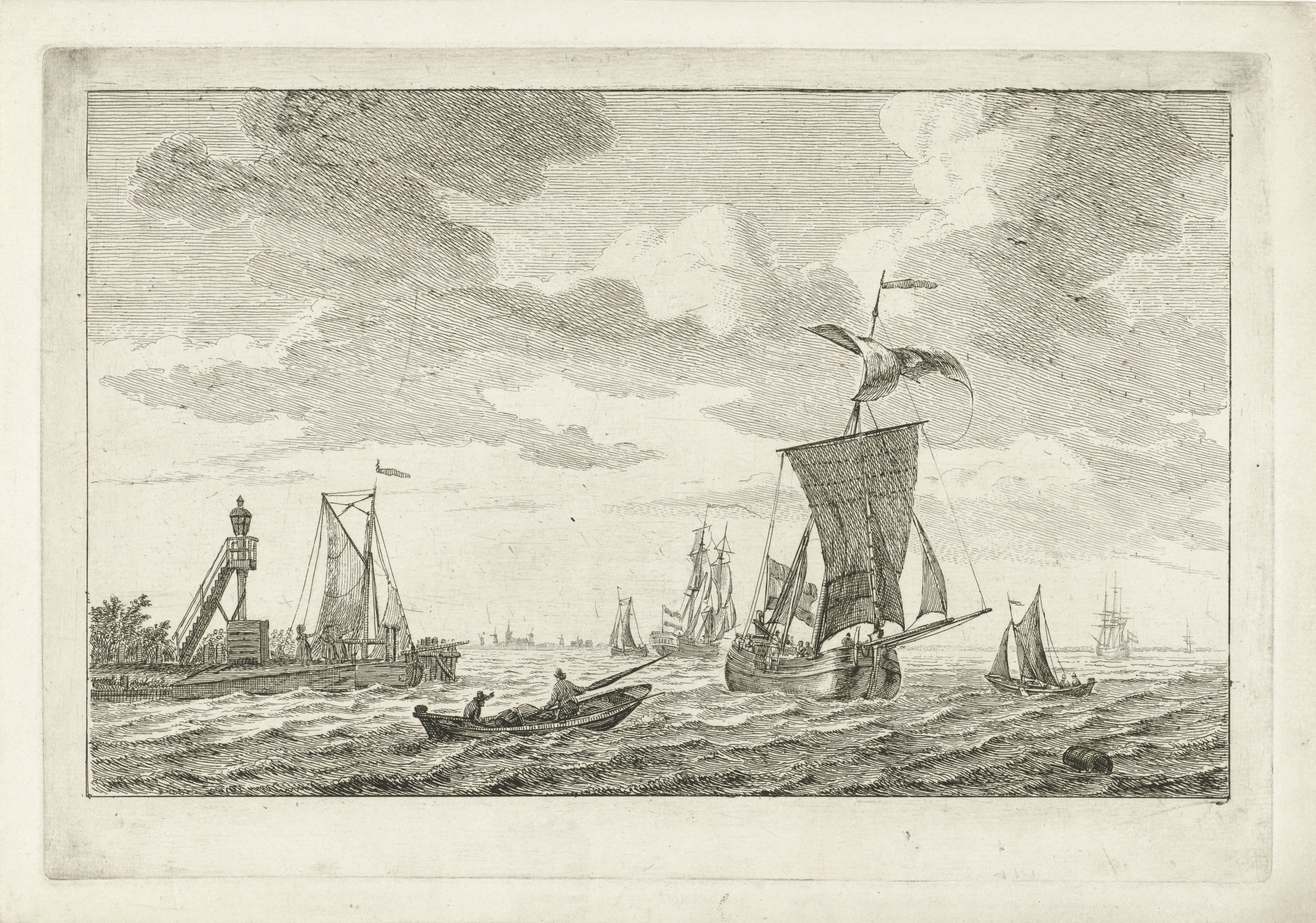 Gezicht op het havenhoofd van Vlaardingen