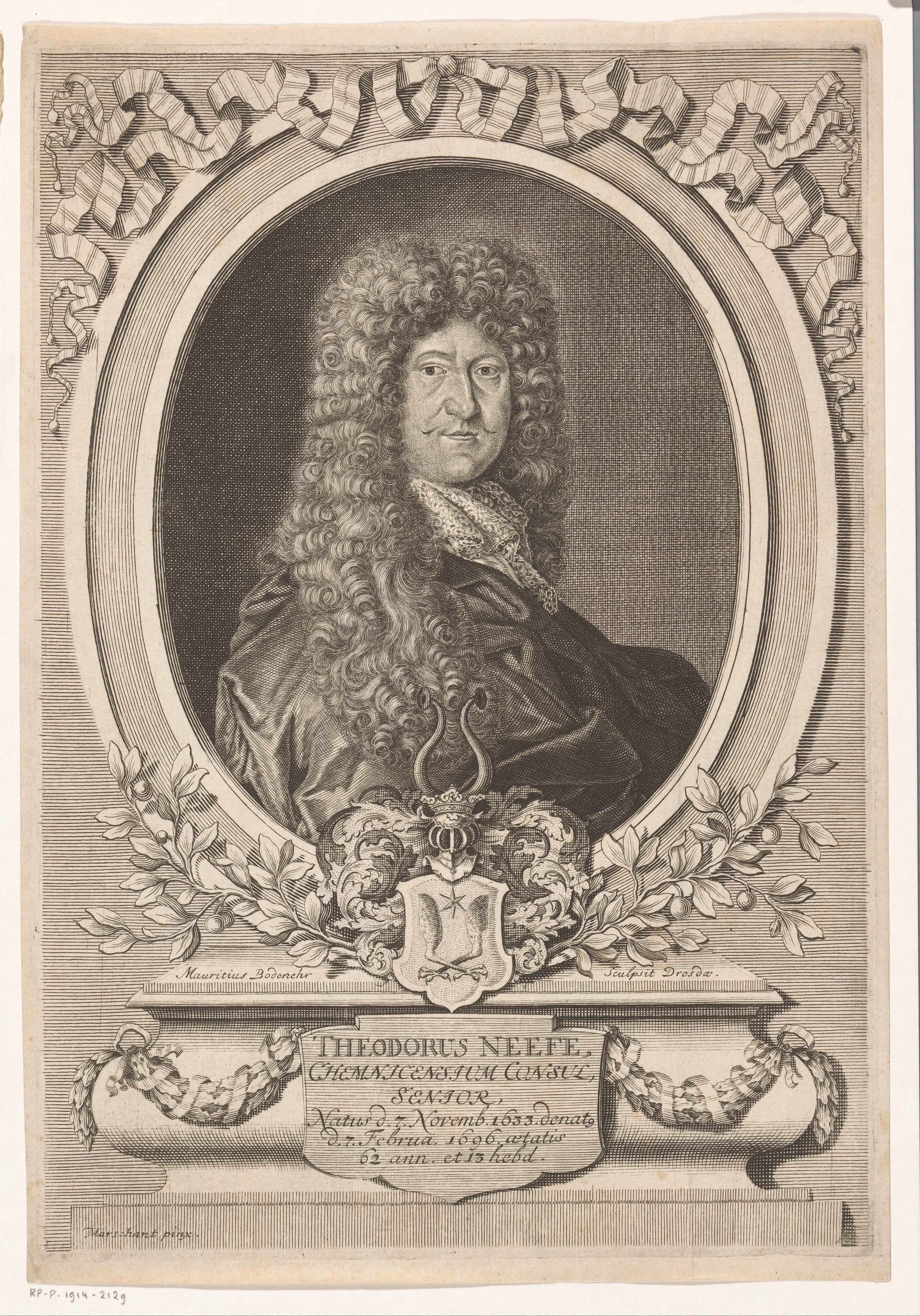 Portret van Theodor Neefe