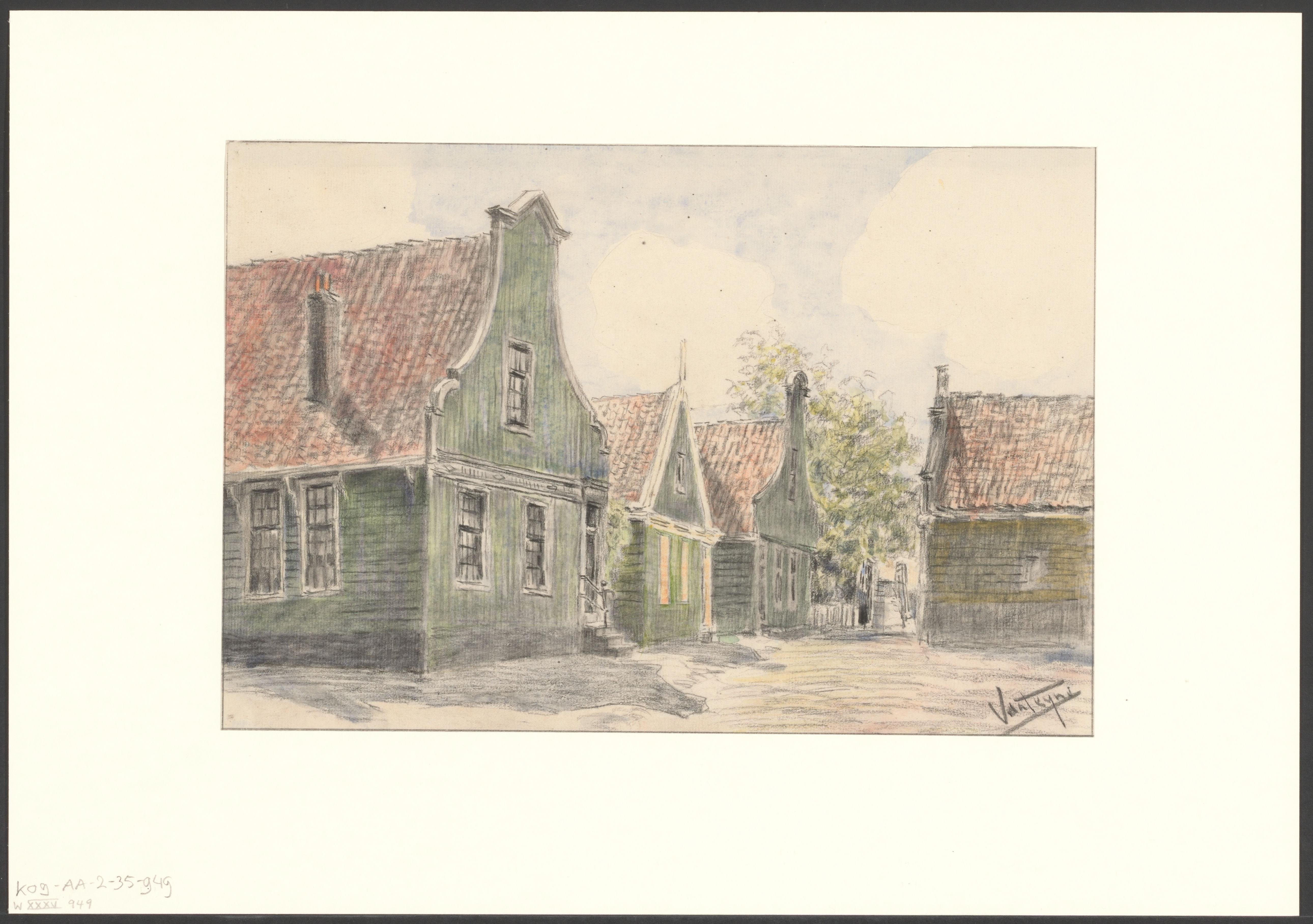 Gezicht op het Brede Kerkepad te Nieuwendam