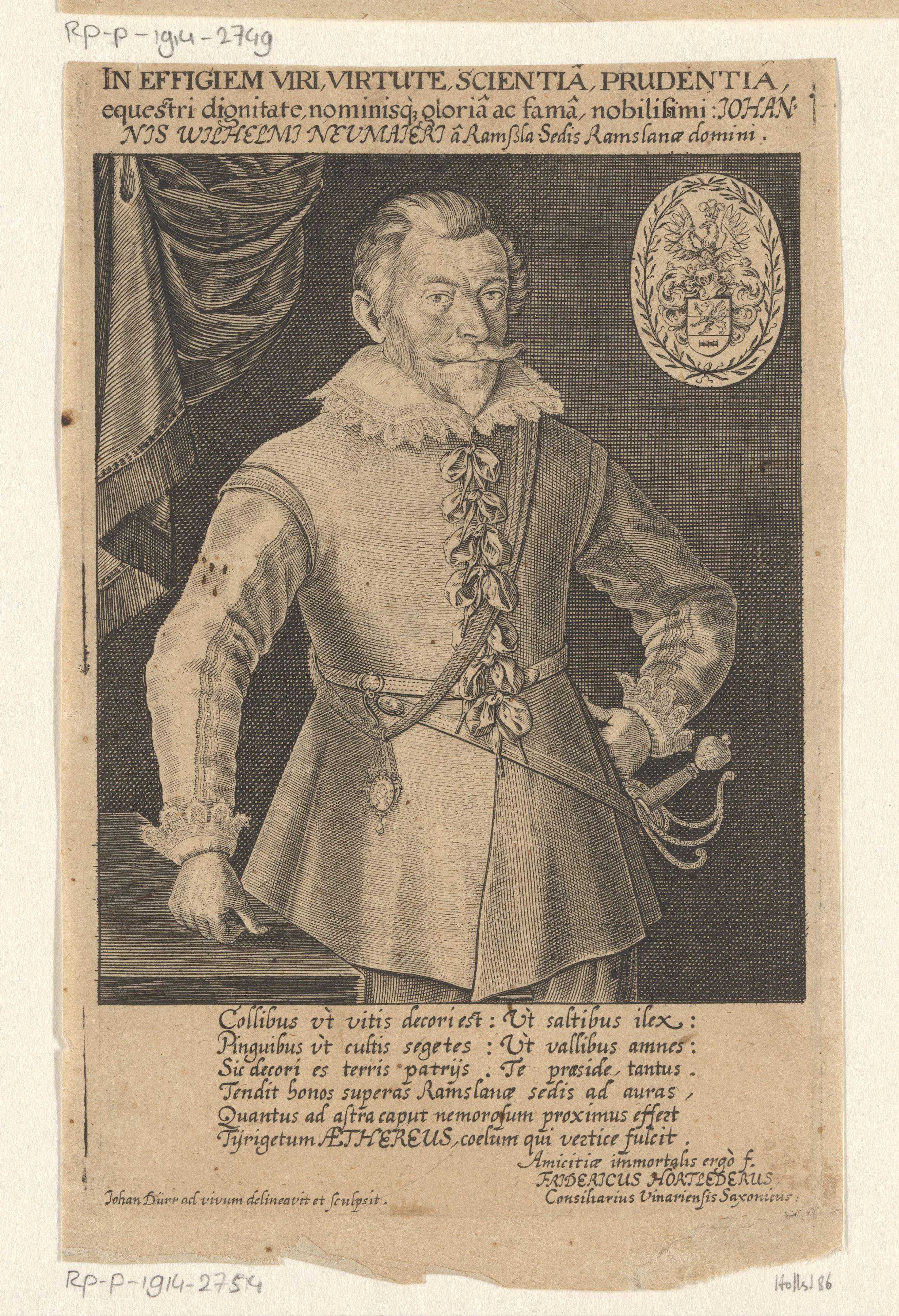 Portret van Johann Wilhelm Neumayr von Ramsla