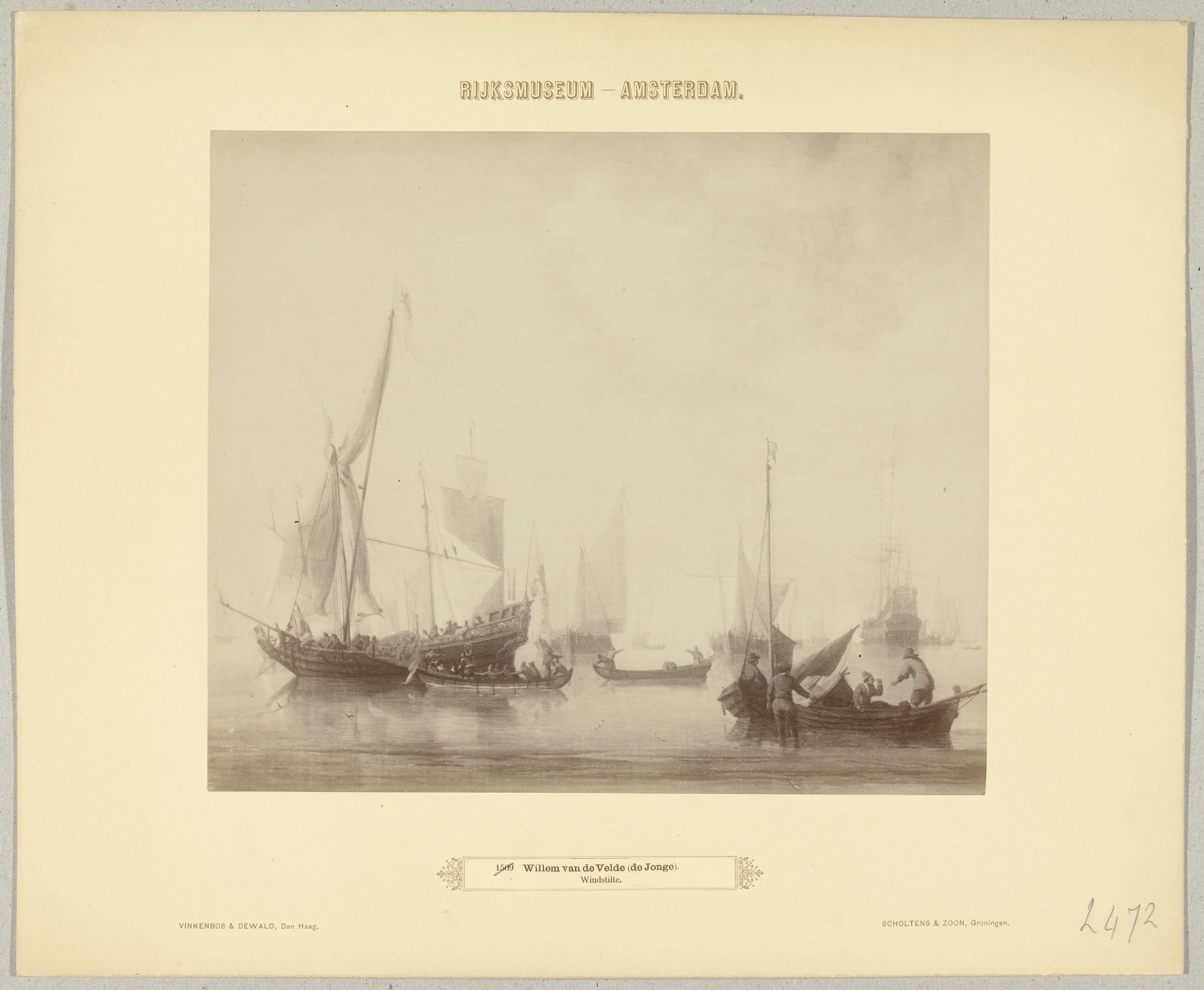 Schilderij door Willem van de Velde de Jonge, Windstilte