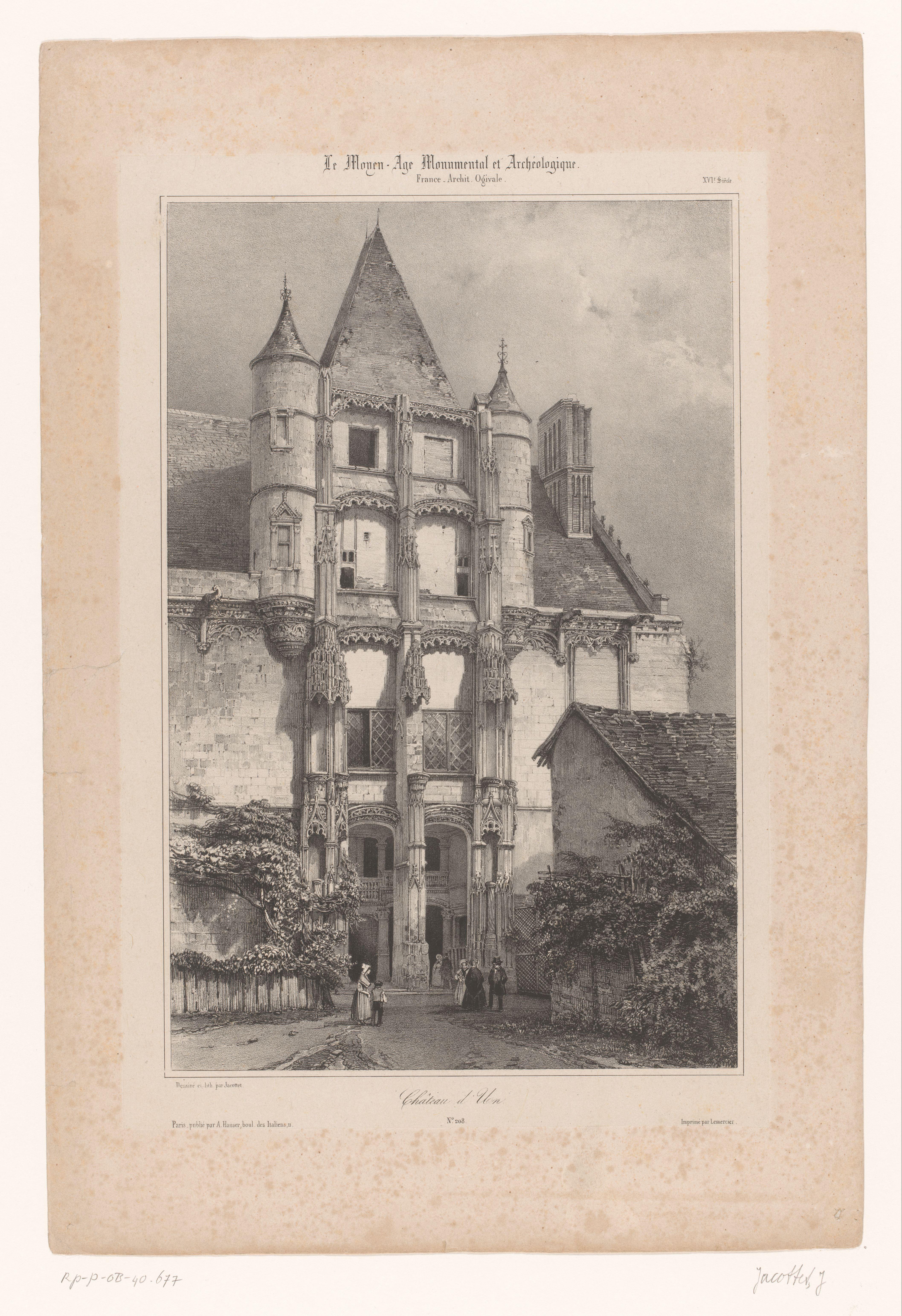 Zicht op het kasteel van Châteaudun