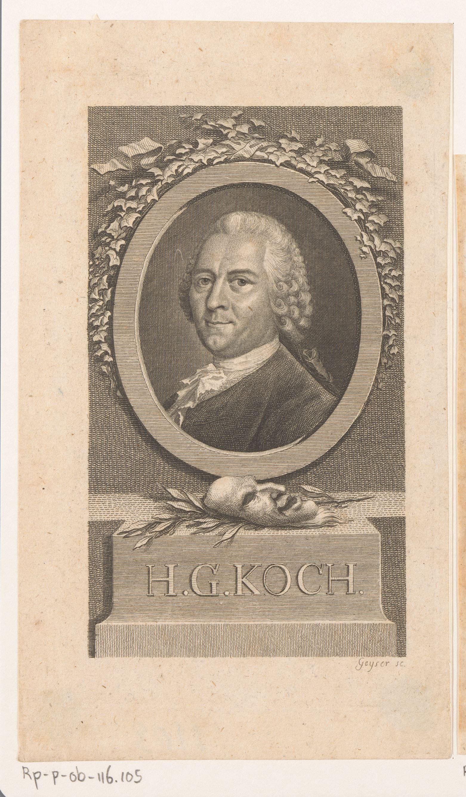 Portret van Heinrich Gottfried Koch