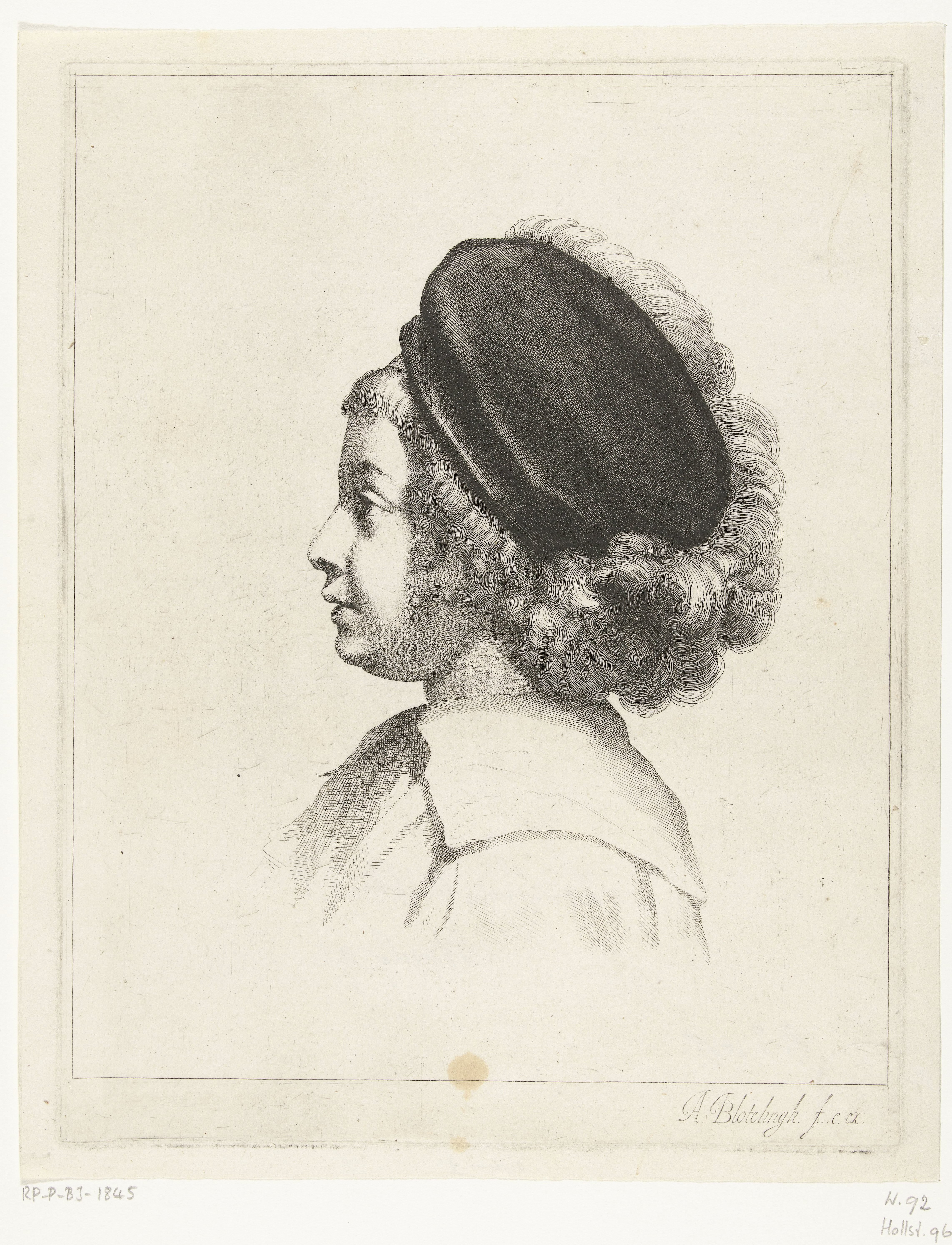 Portretbuste van de zoon van Peter Paul Rubens, met zwarte pet op
