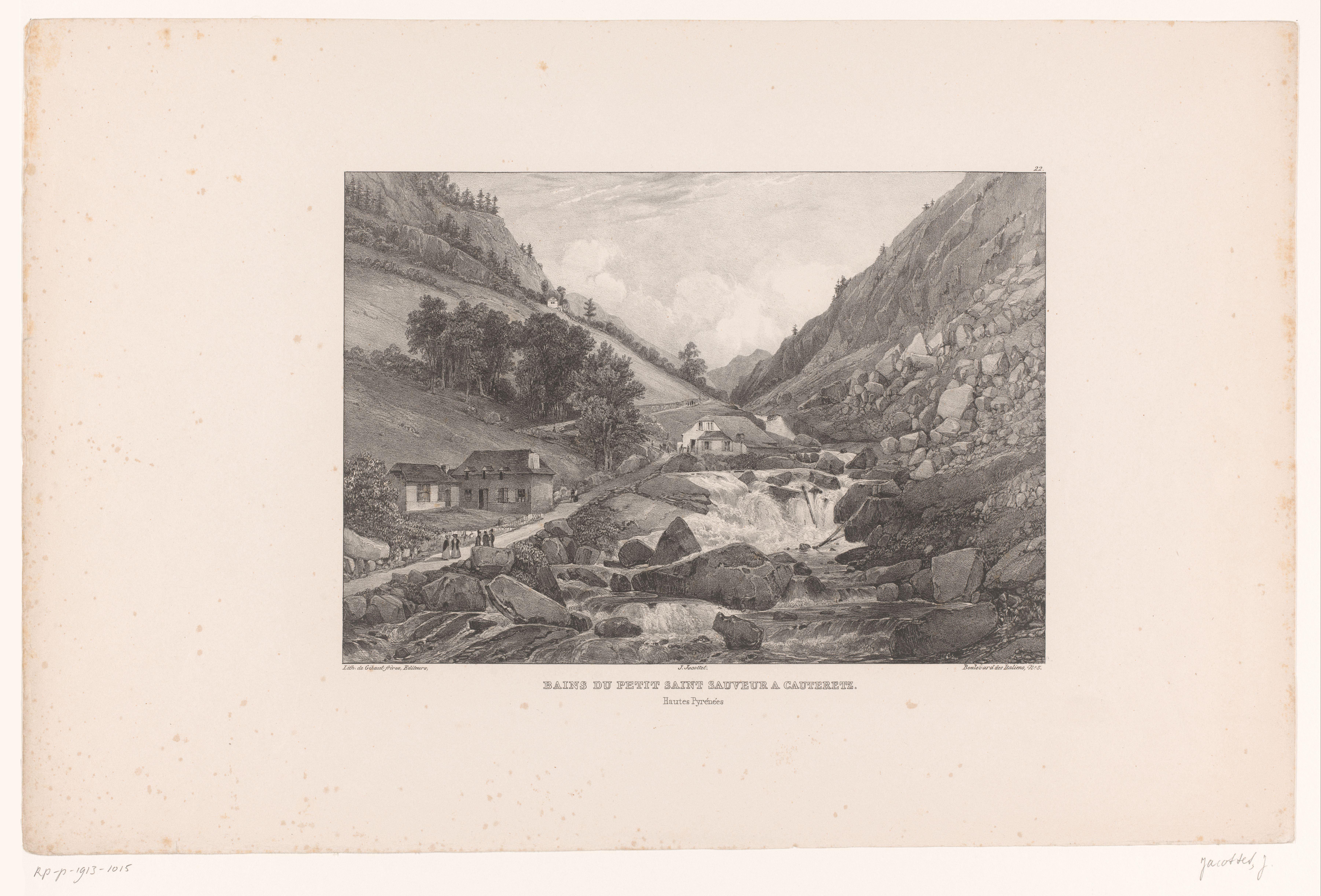 Zicht op de badhuizen van Cauterets