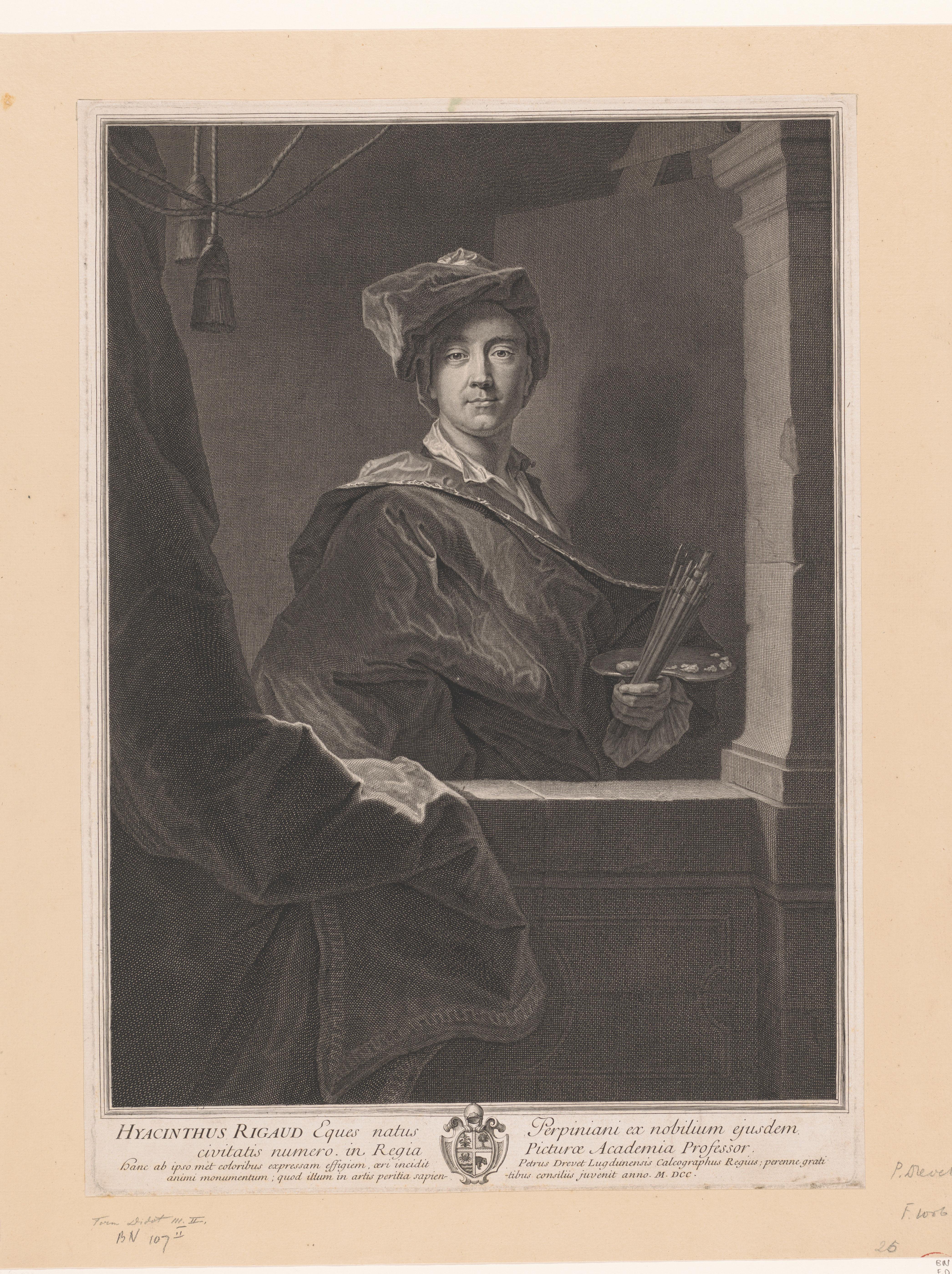 Portret van Hyacinthe Rigaud