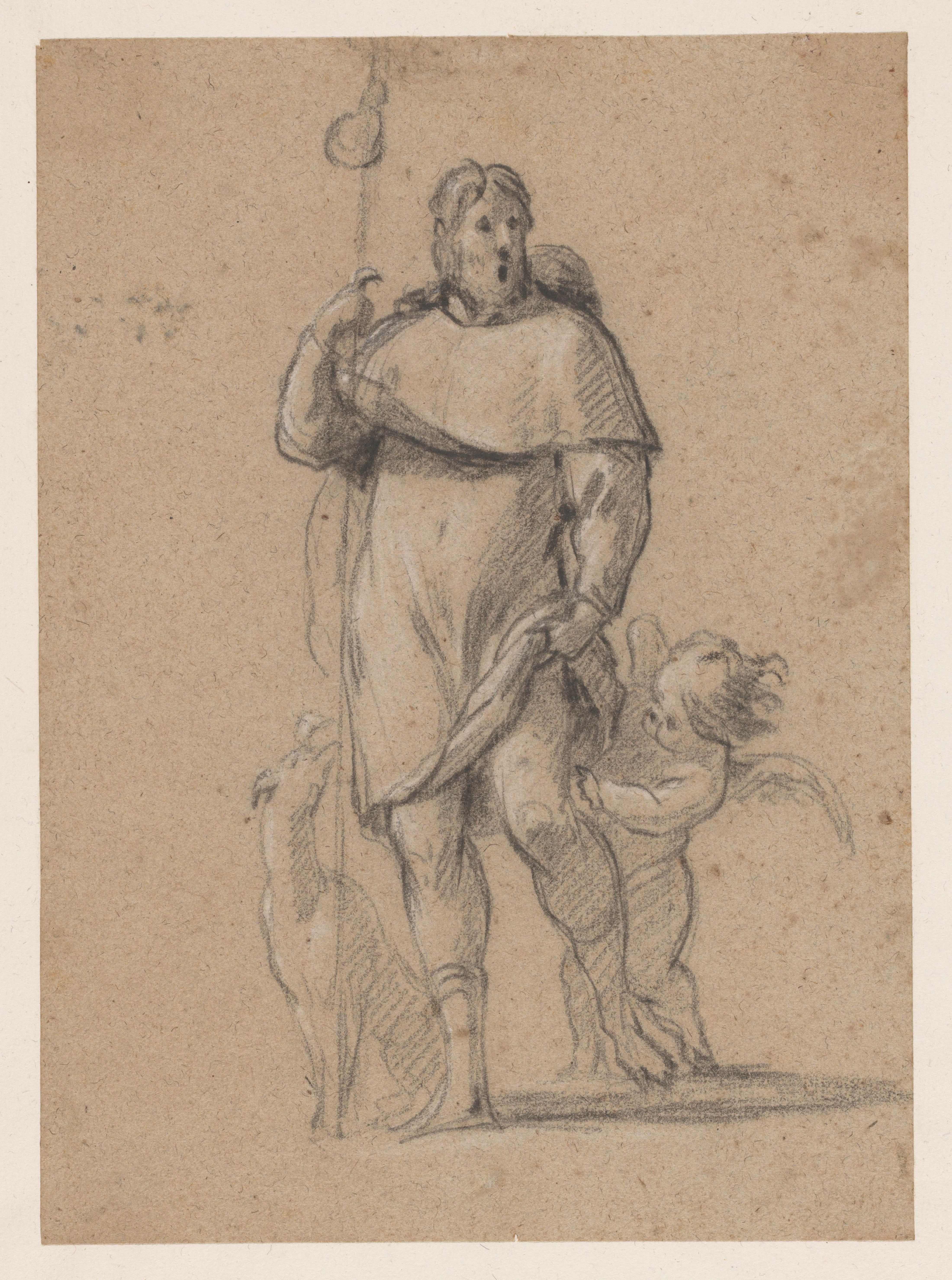 De H. Rochus met hond en engeltje