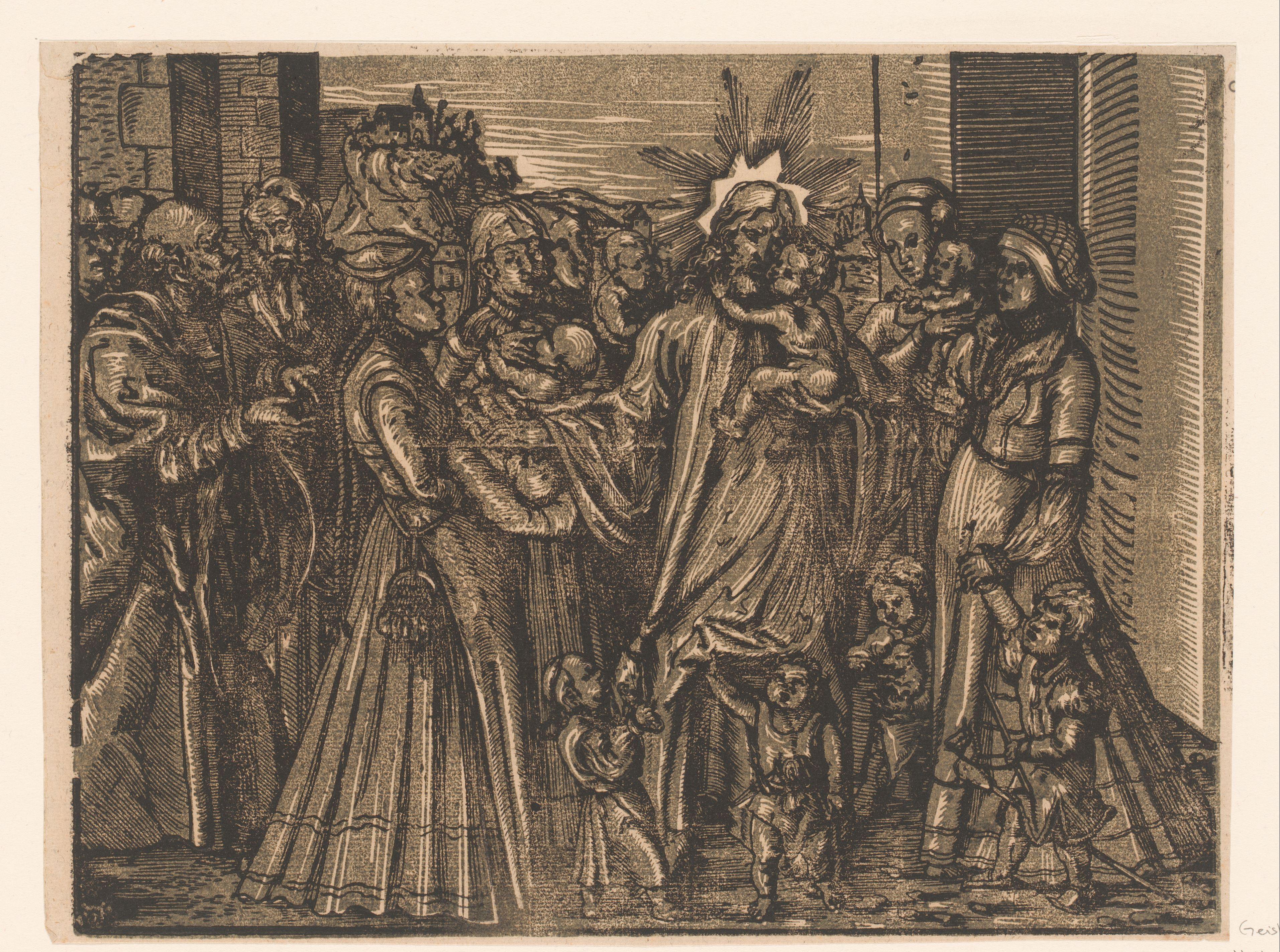 Christus zegent de kinderen