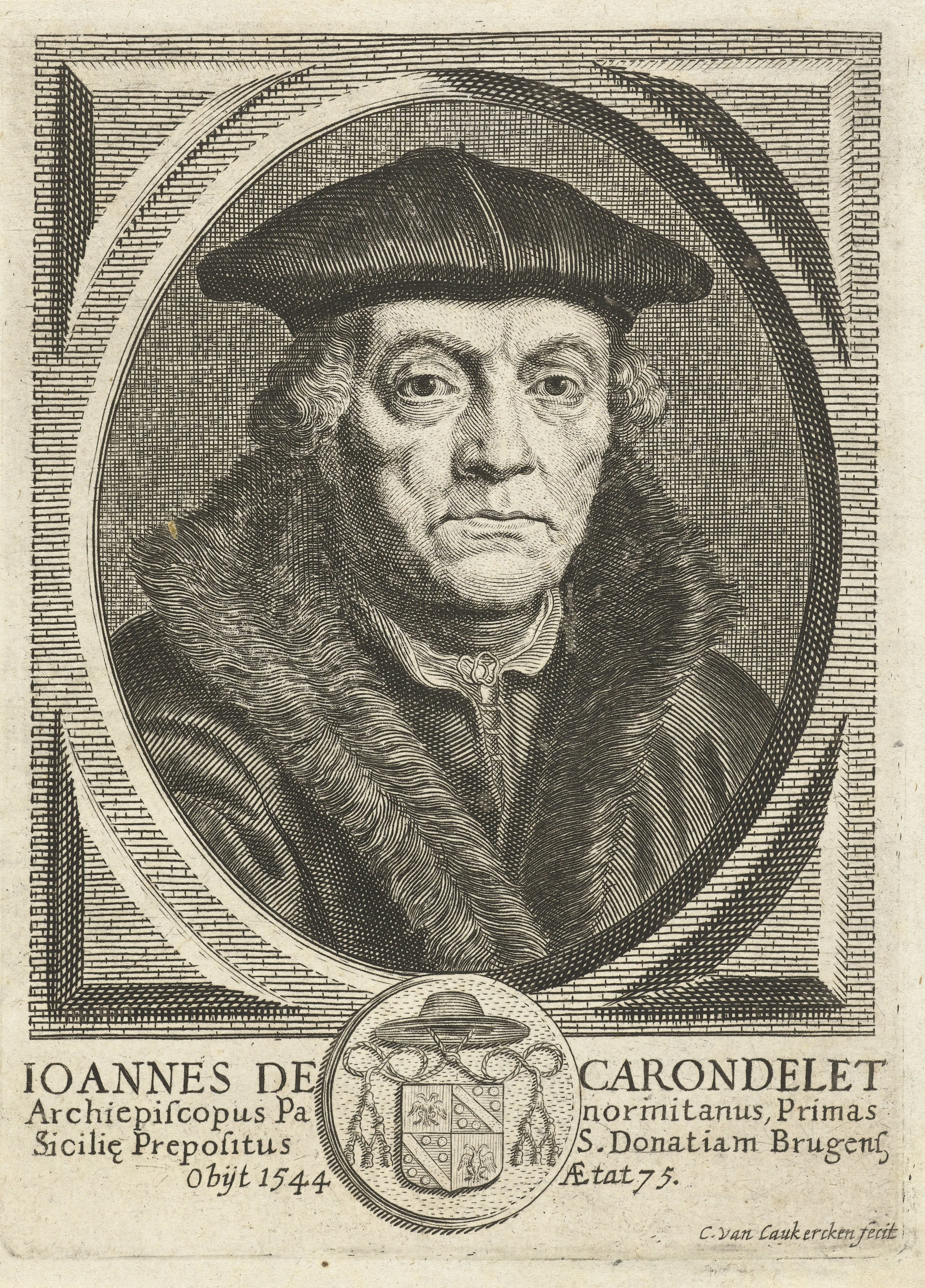 Portret van Johannes de Carondelet aartsbisschop van Palermo