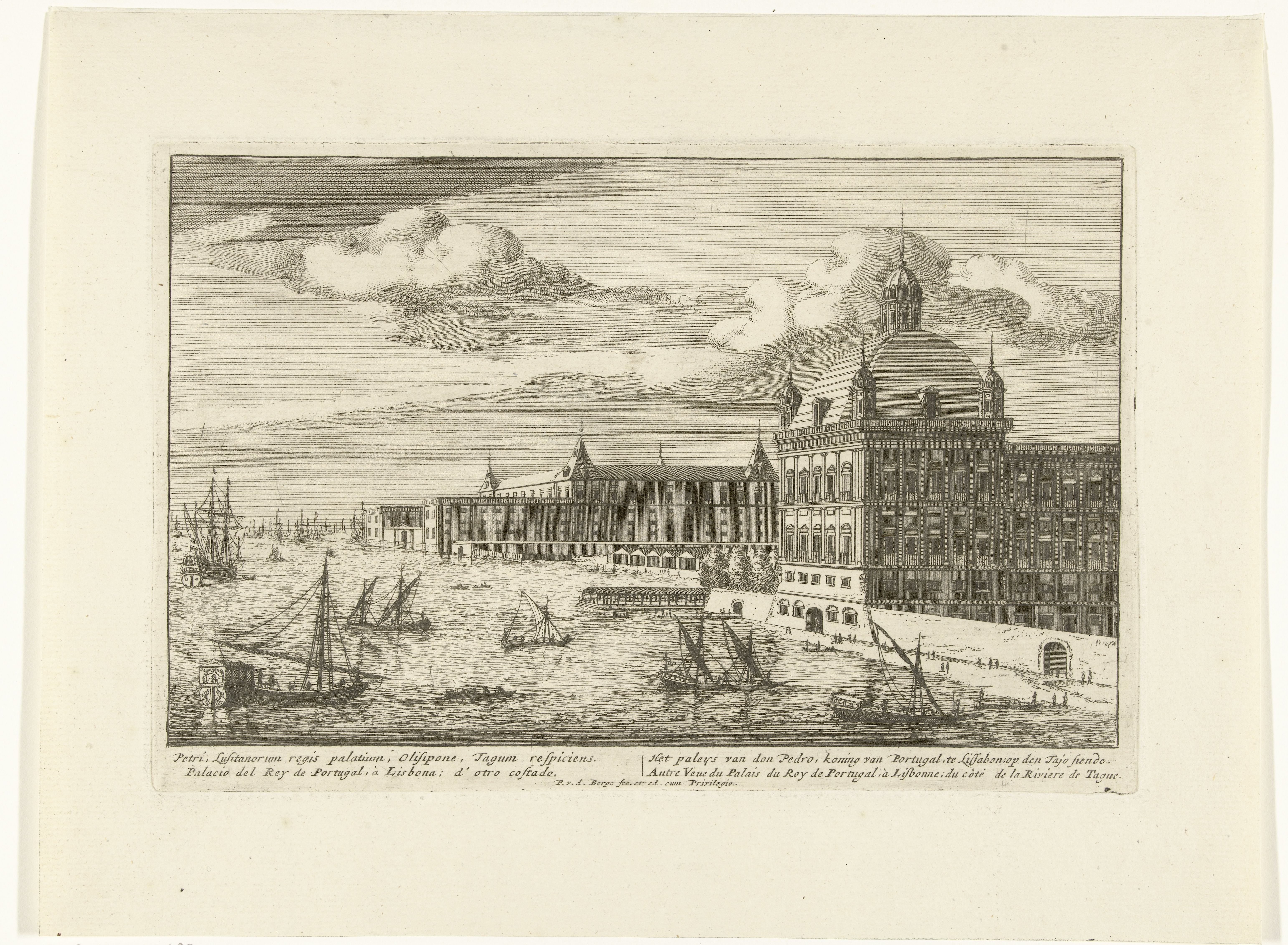Gezicht op het Koninklijk Paleis te Lissabon