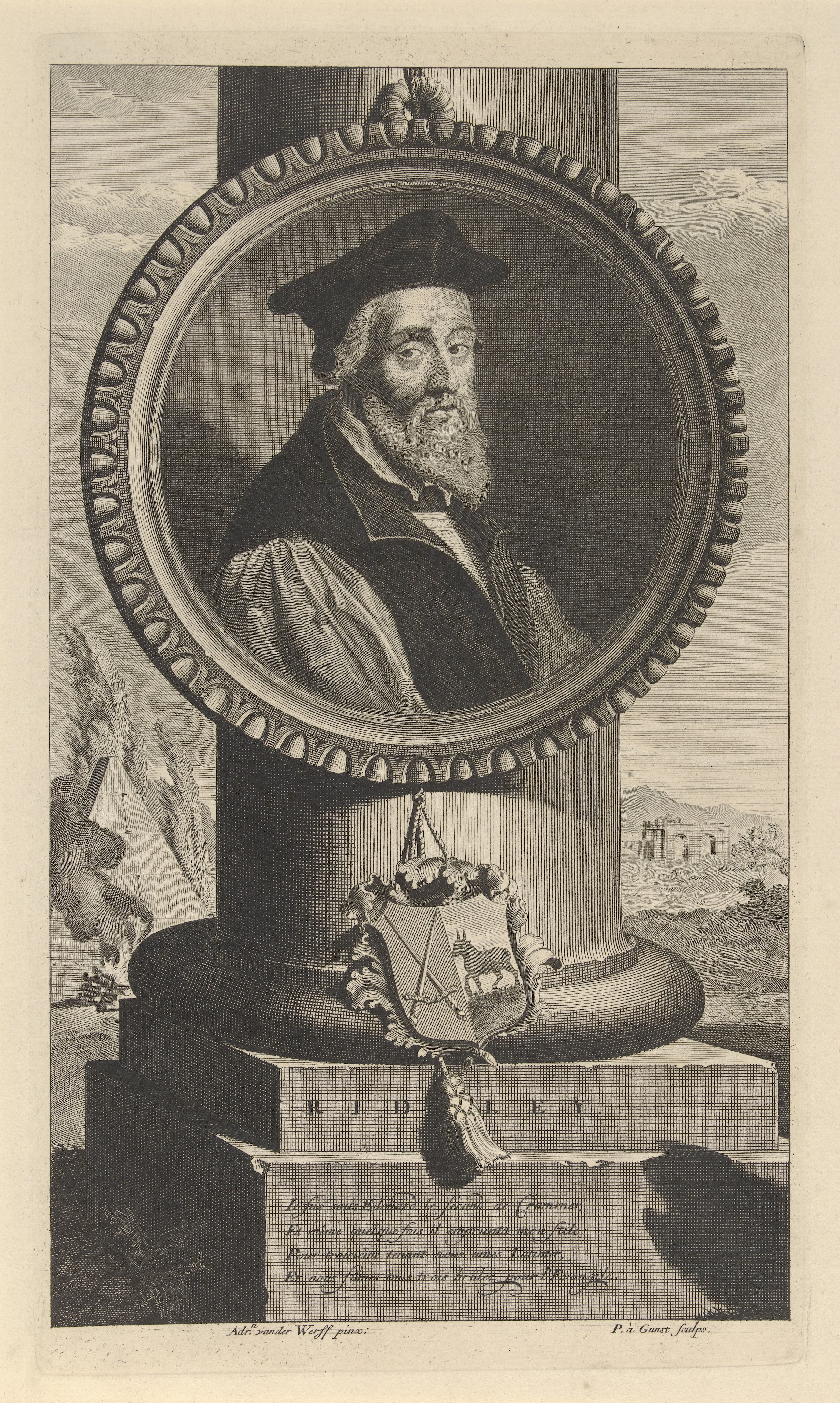 Portret van Nicolas Ridley, bisschop van Londen