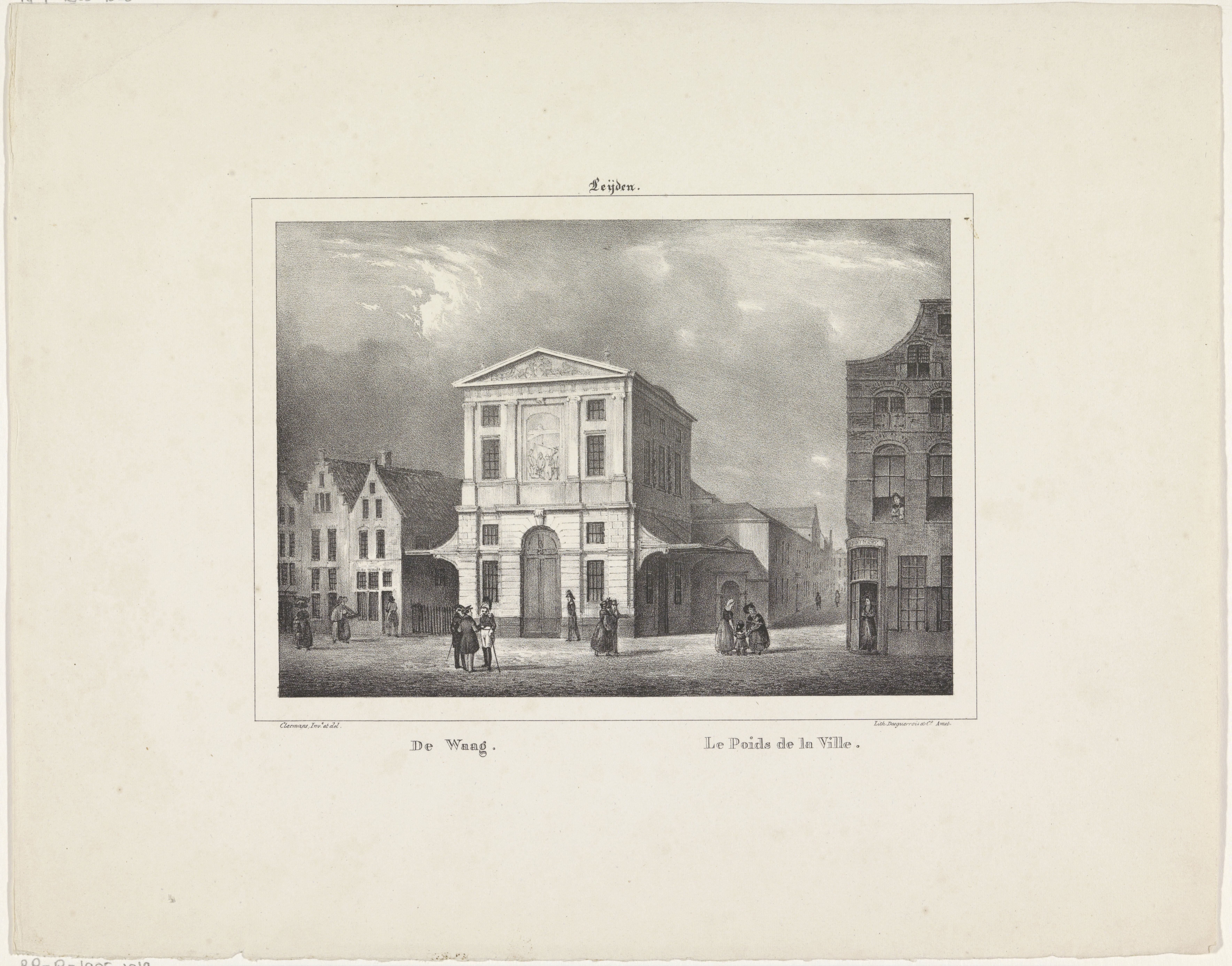 Gezicht op de Waag in Leiden