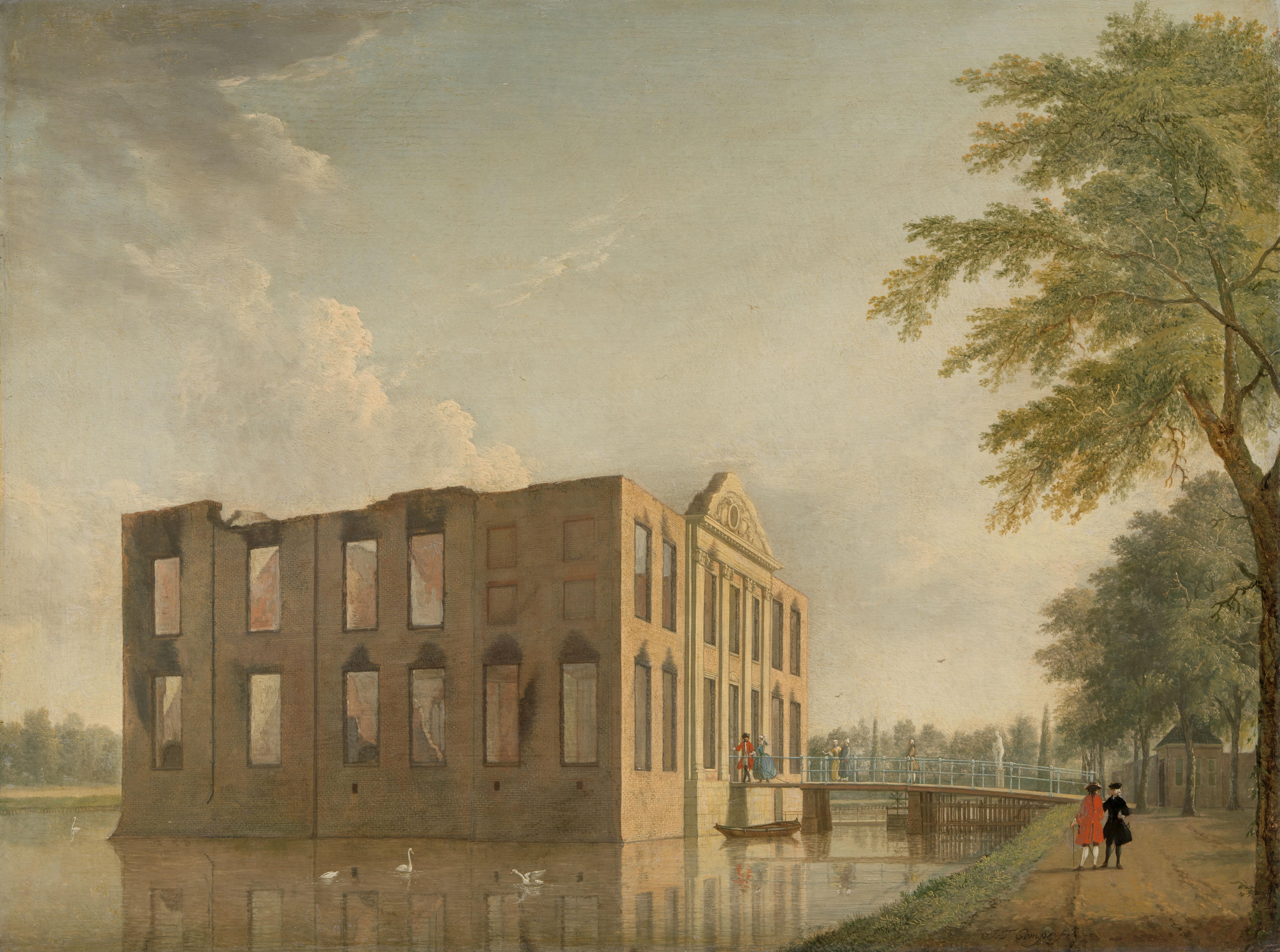 Berckenrode Castle in Heemstede after the Fire