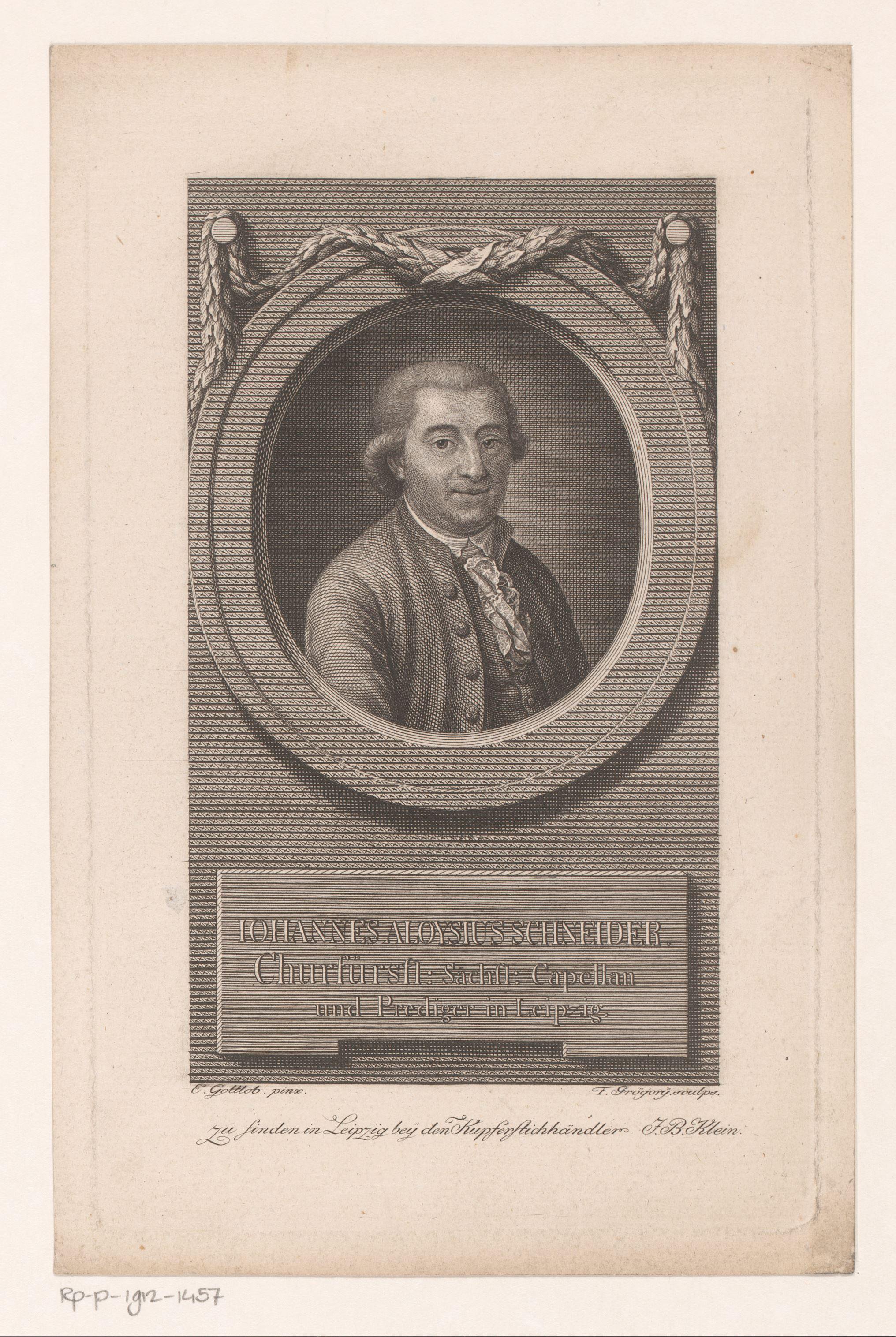 Portret van Johann Aloys Schneider