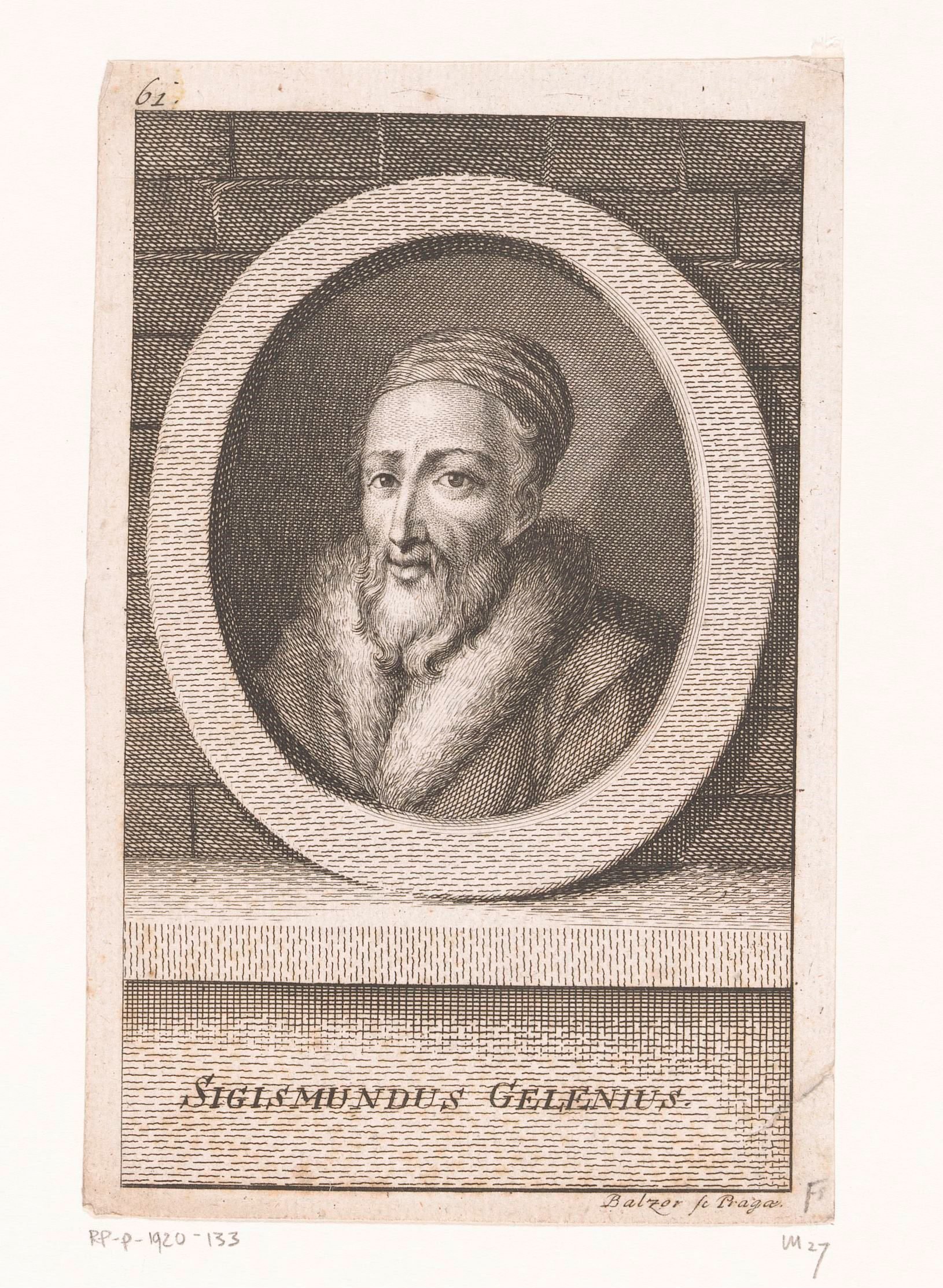 Portret van Sigismund Gelenius