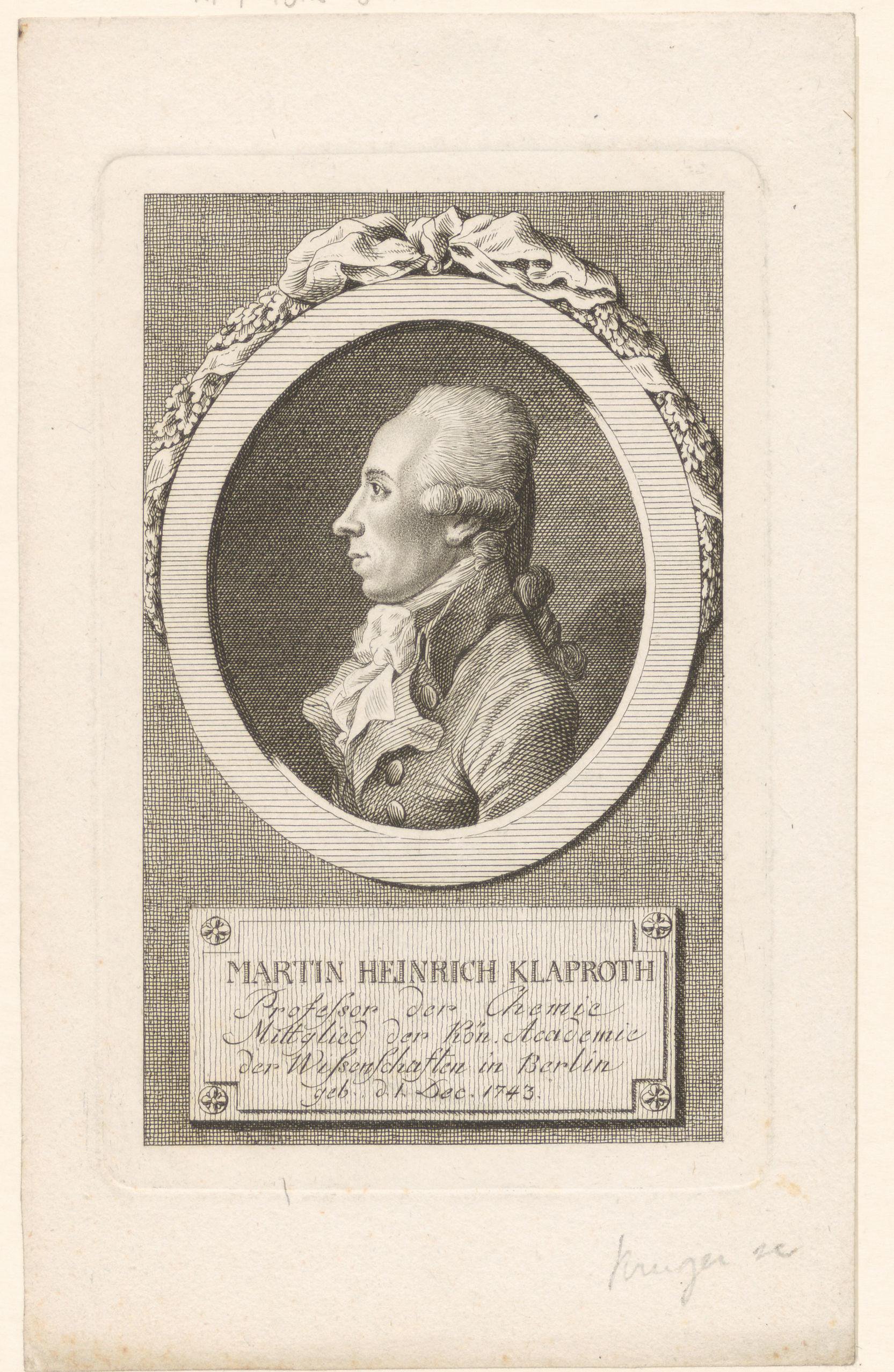 Portret van Martin Heinrich Klaproth