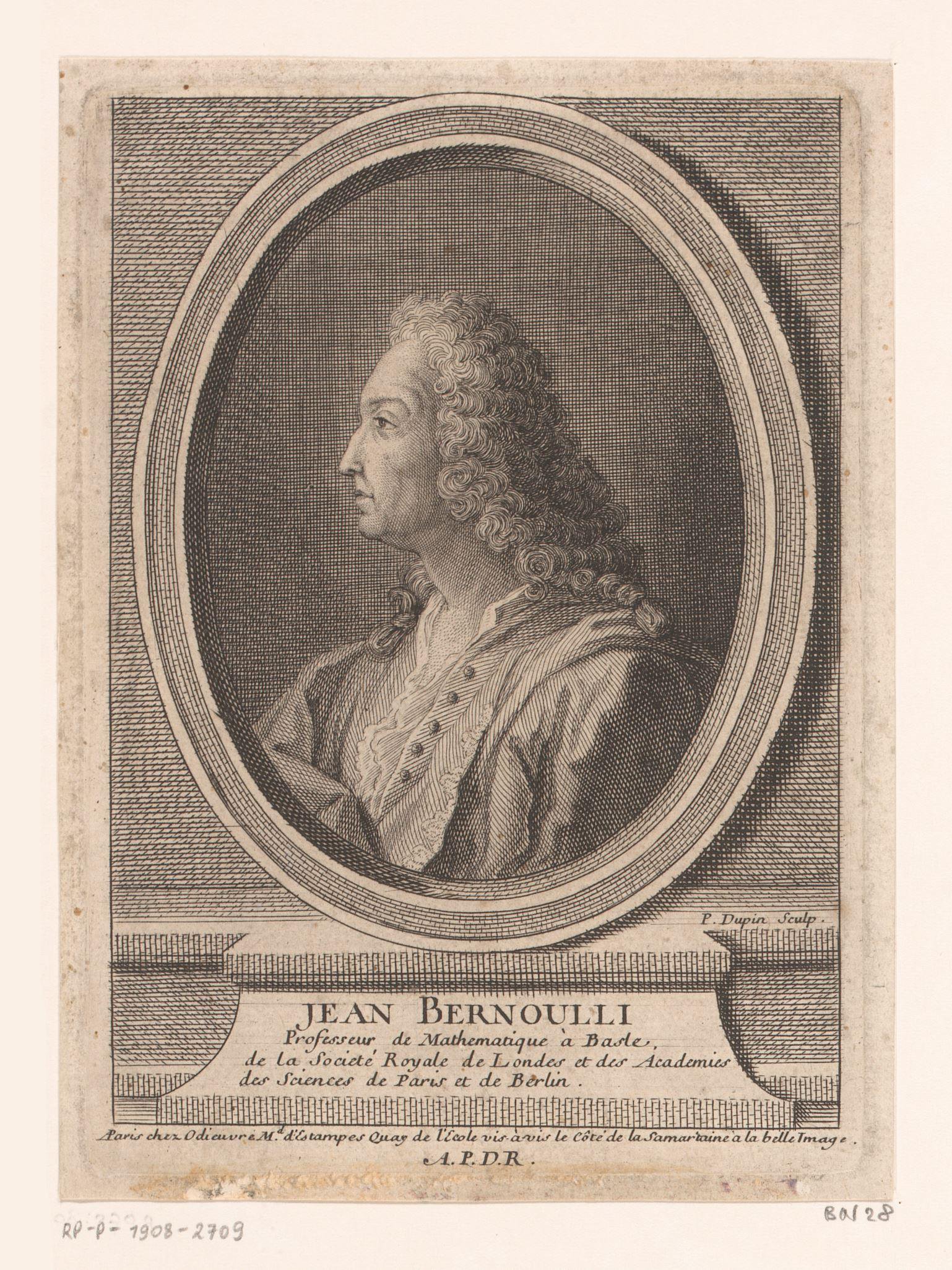 Portret van Johan Bernoulli