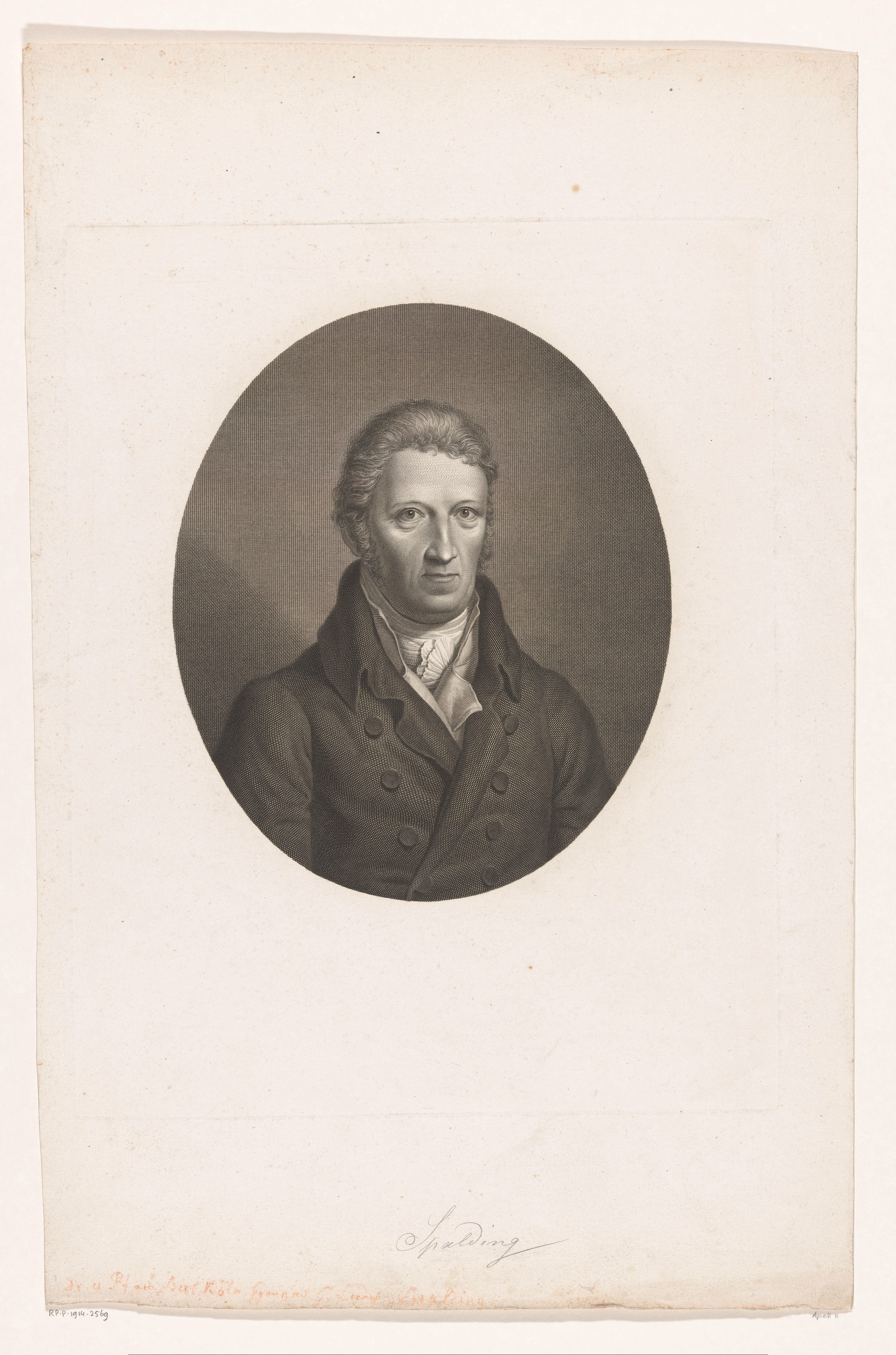 Portret van Georg Ludwig Spalding