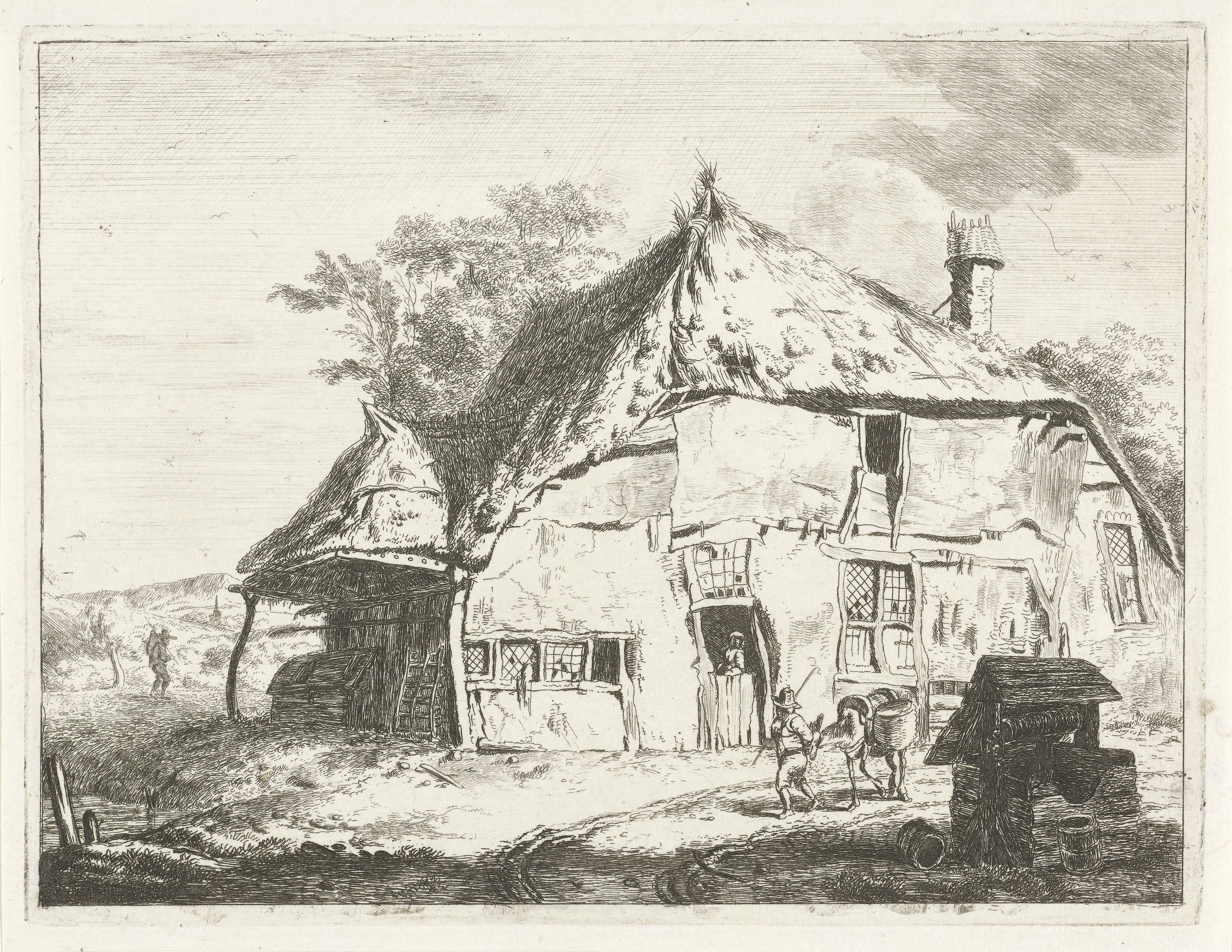 Boerderij bij een waterput