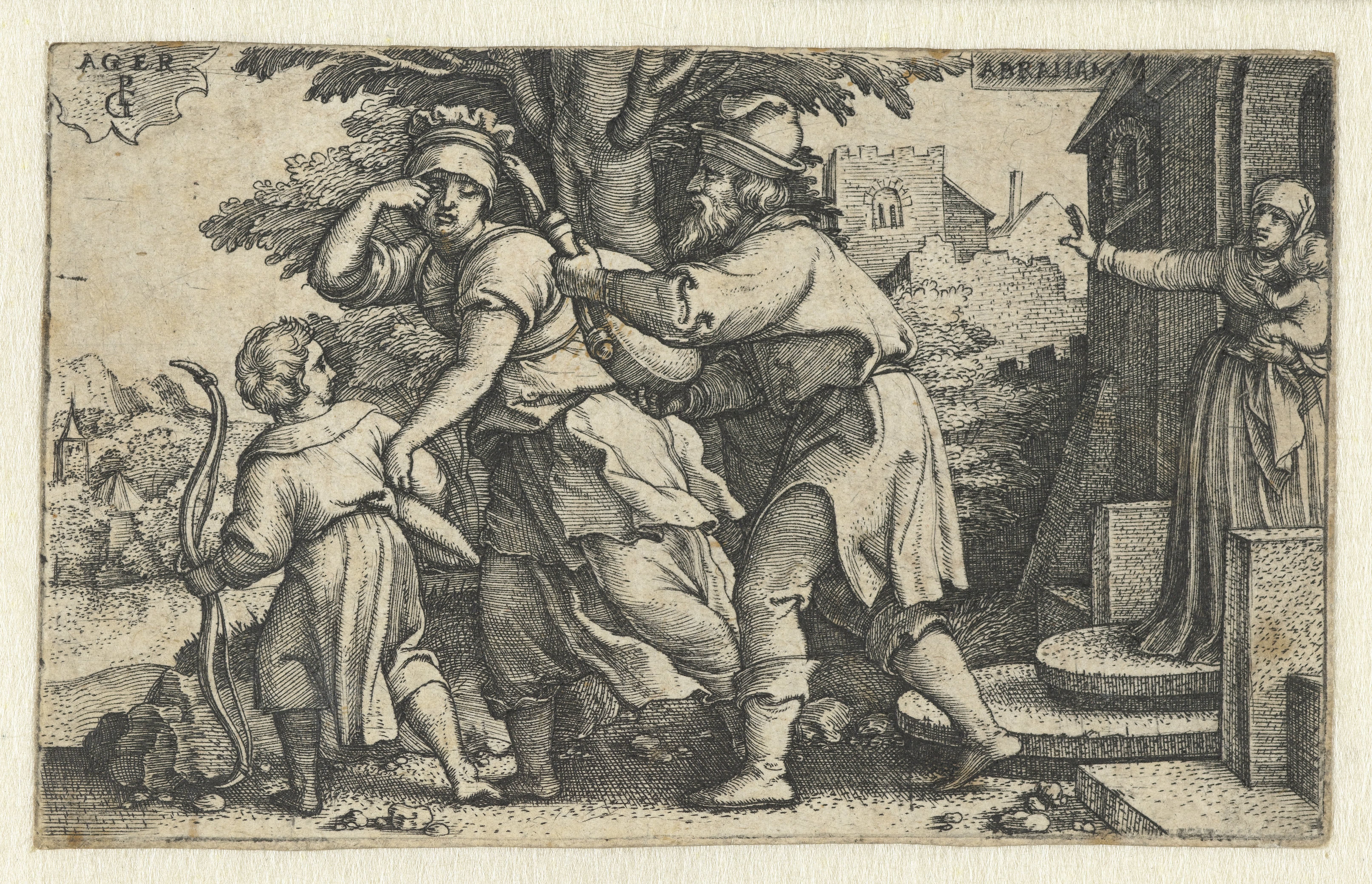 Abraham verdrijft Hagar en Ismaël