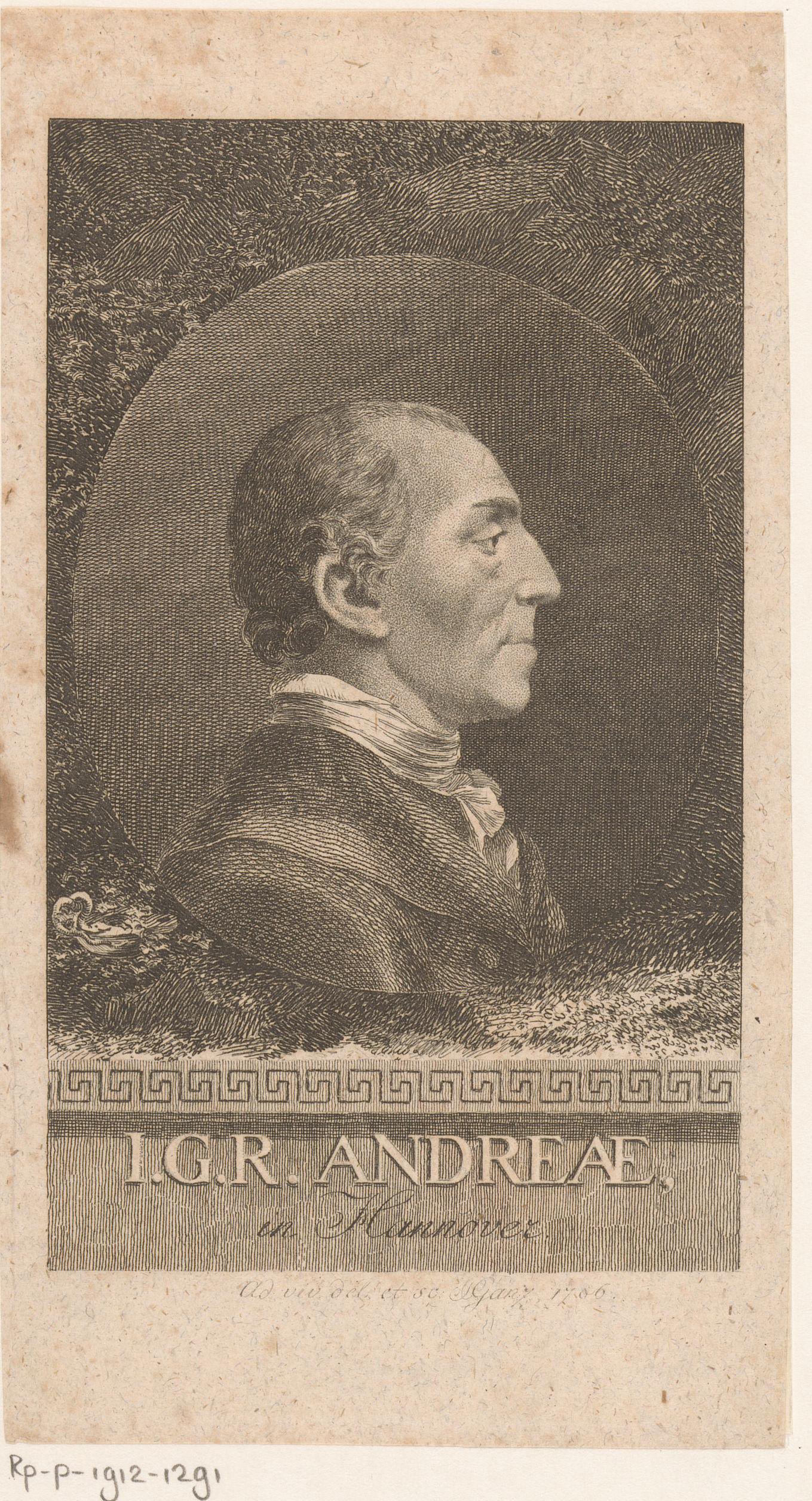 Portret van Johann Gerhard Reinhart Andreae