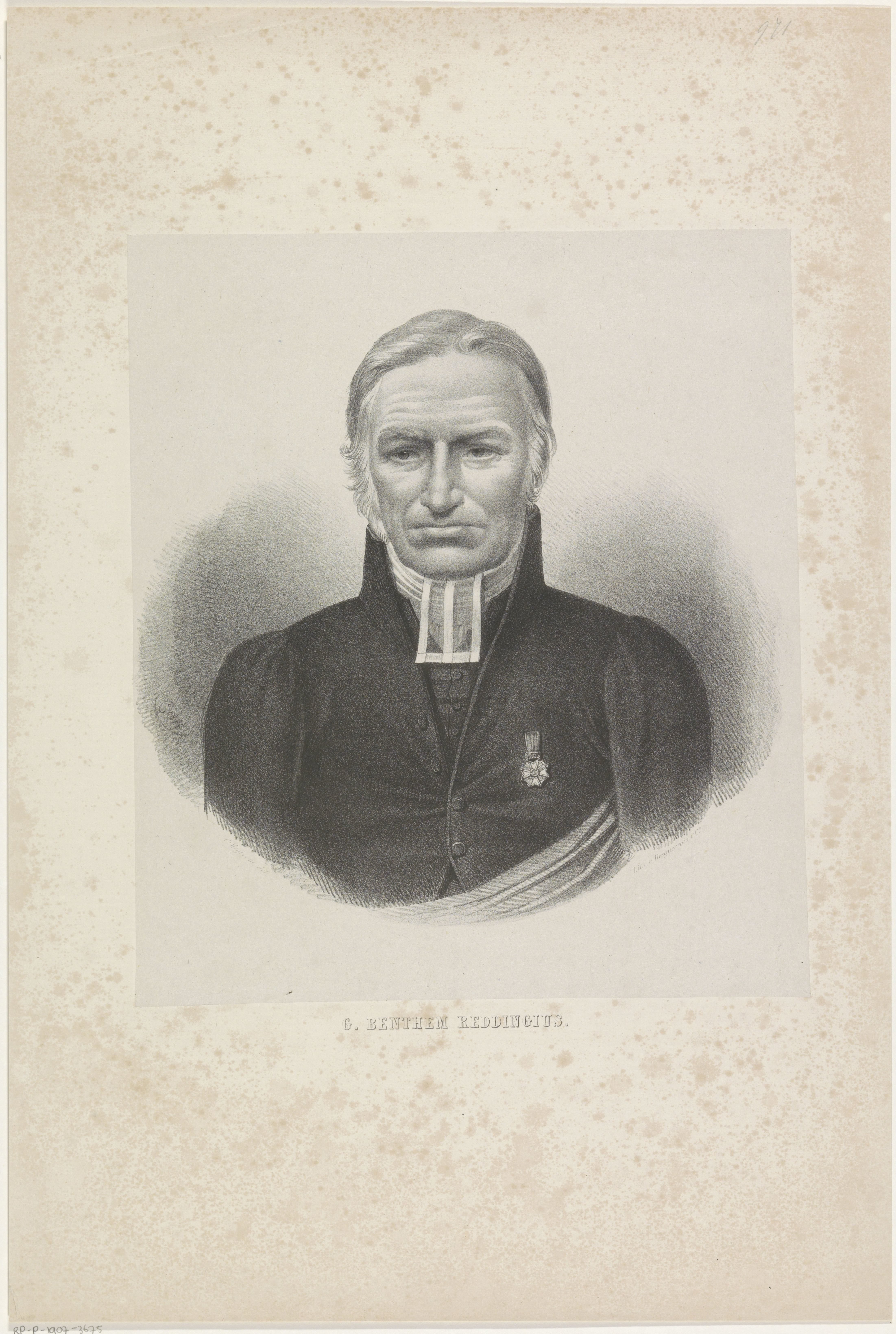 Portret van Gerardus Benthem Reddingius
