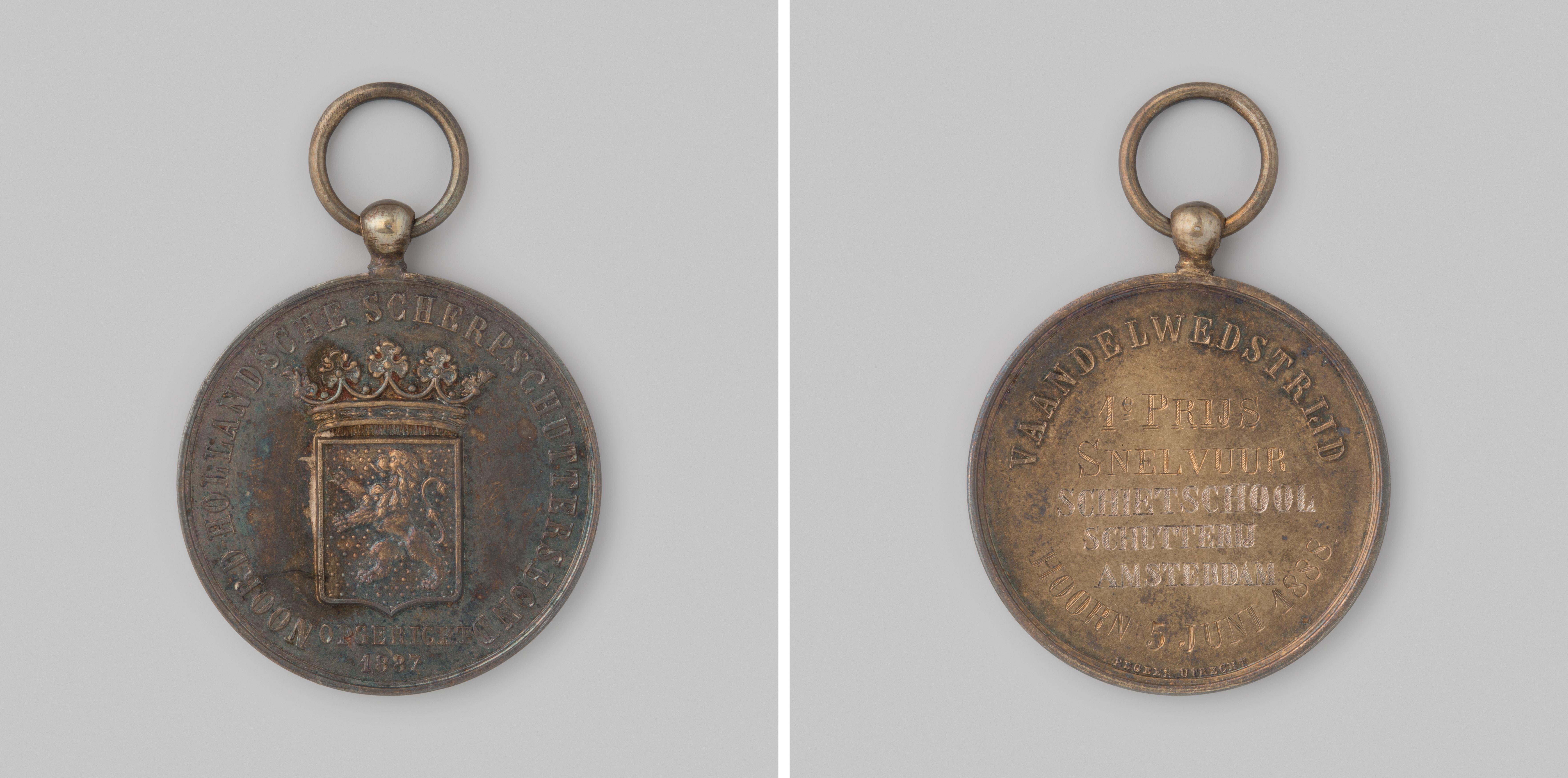 Prijspenning van de Noord-Hollandschen Scherpschuttersbond voor snelvuur, eerste prijs