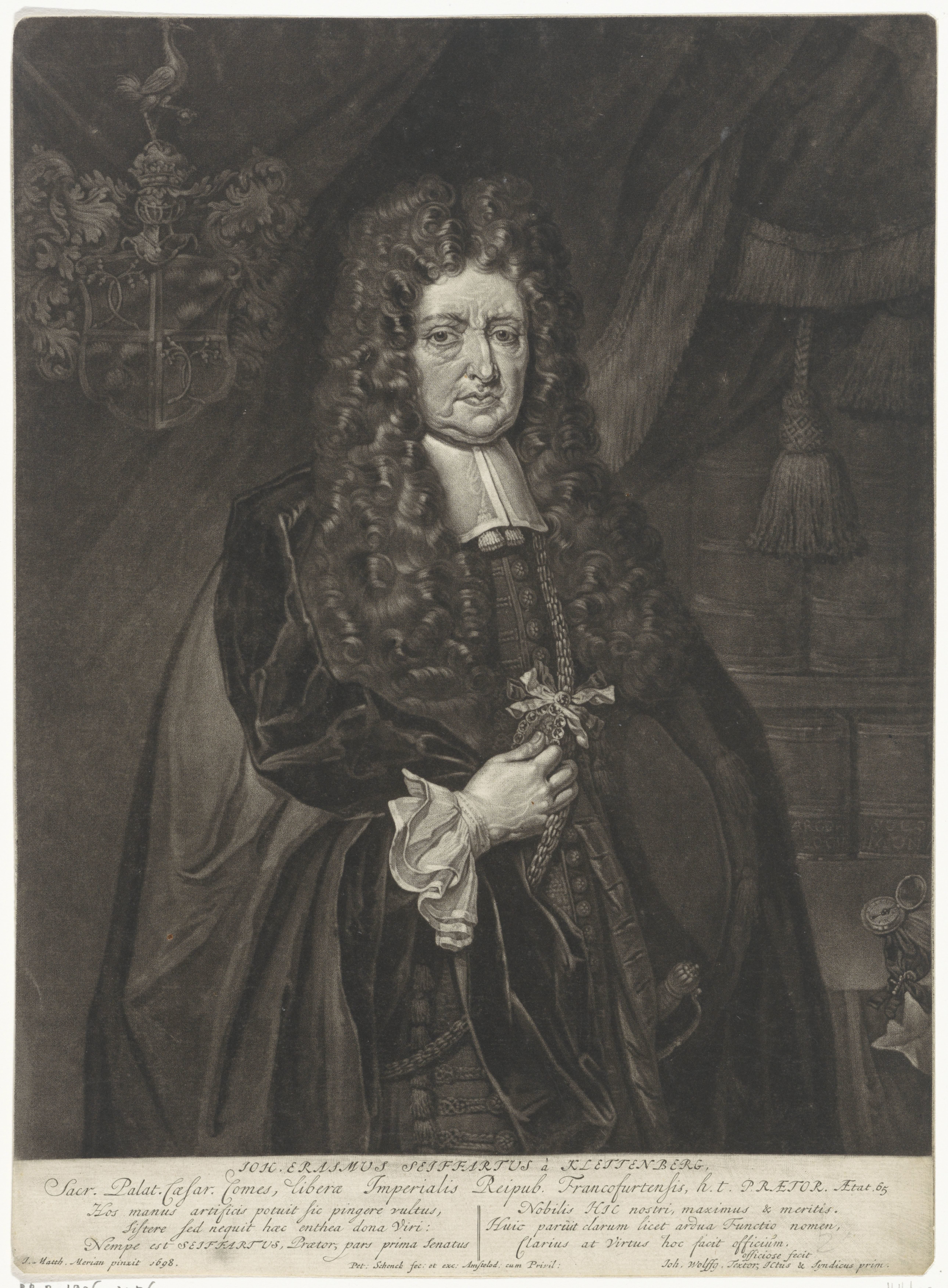 Portret van Johann Erasmus Seiffert von Klettenberg