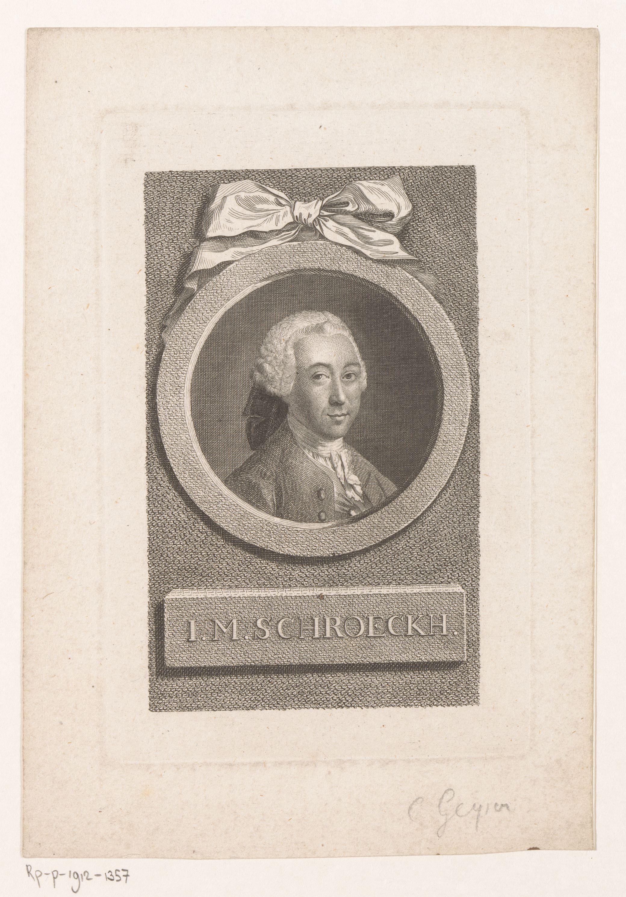 Portret van Johann Matthias Schröckh