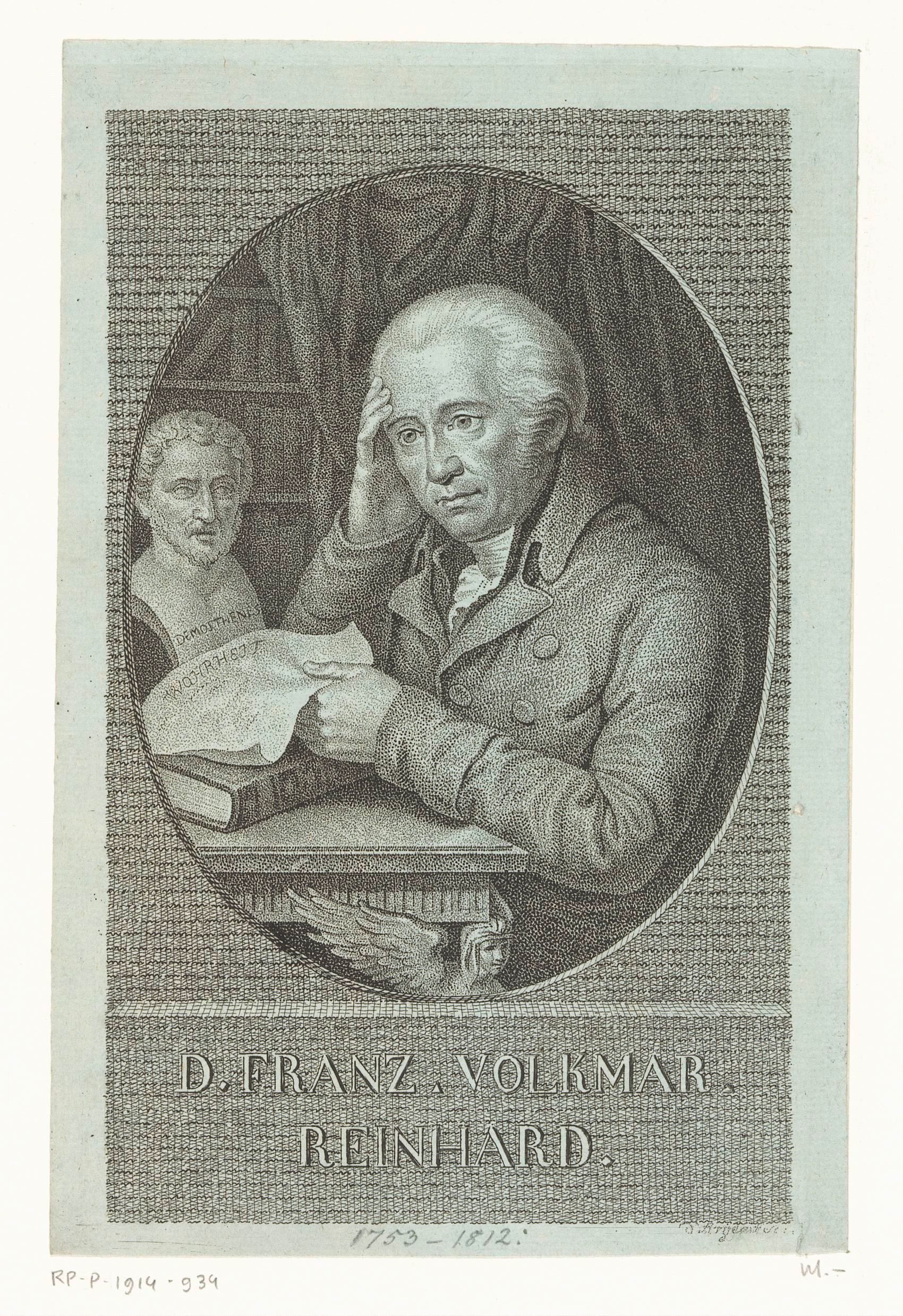 Portret van Franz Volkmar Reinhard