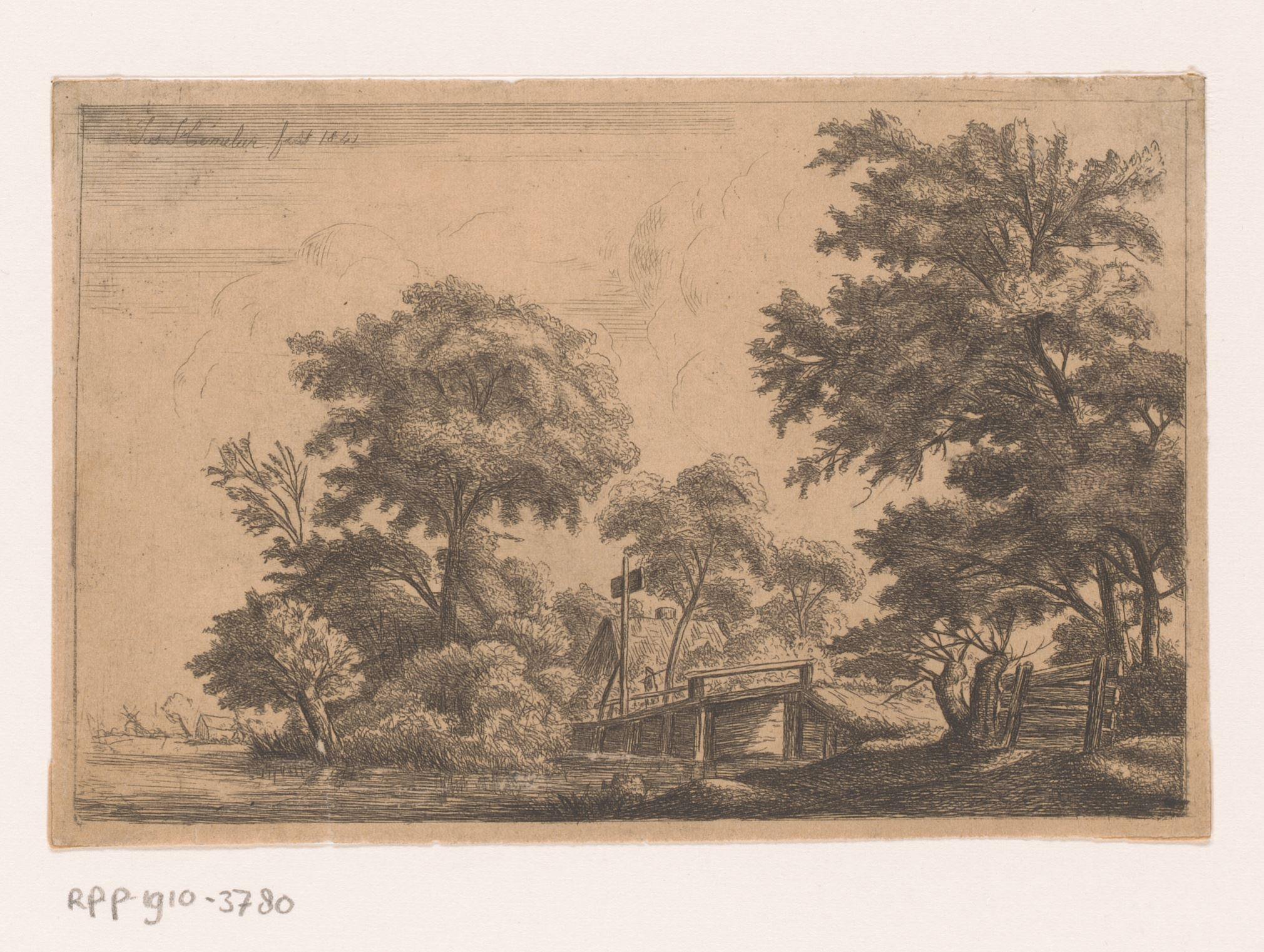 Landschap met brug