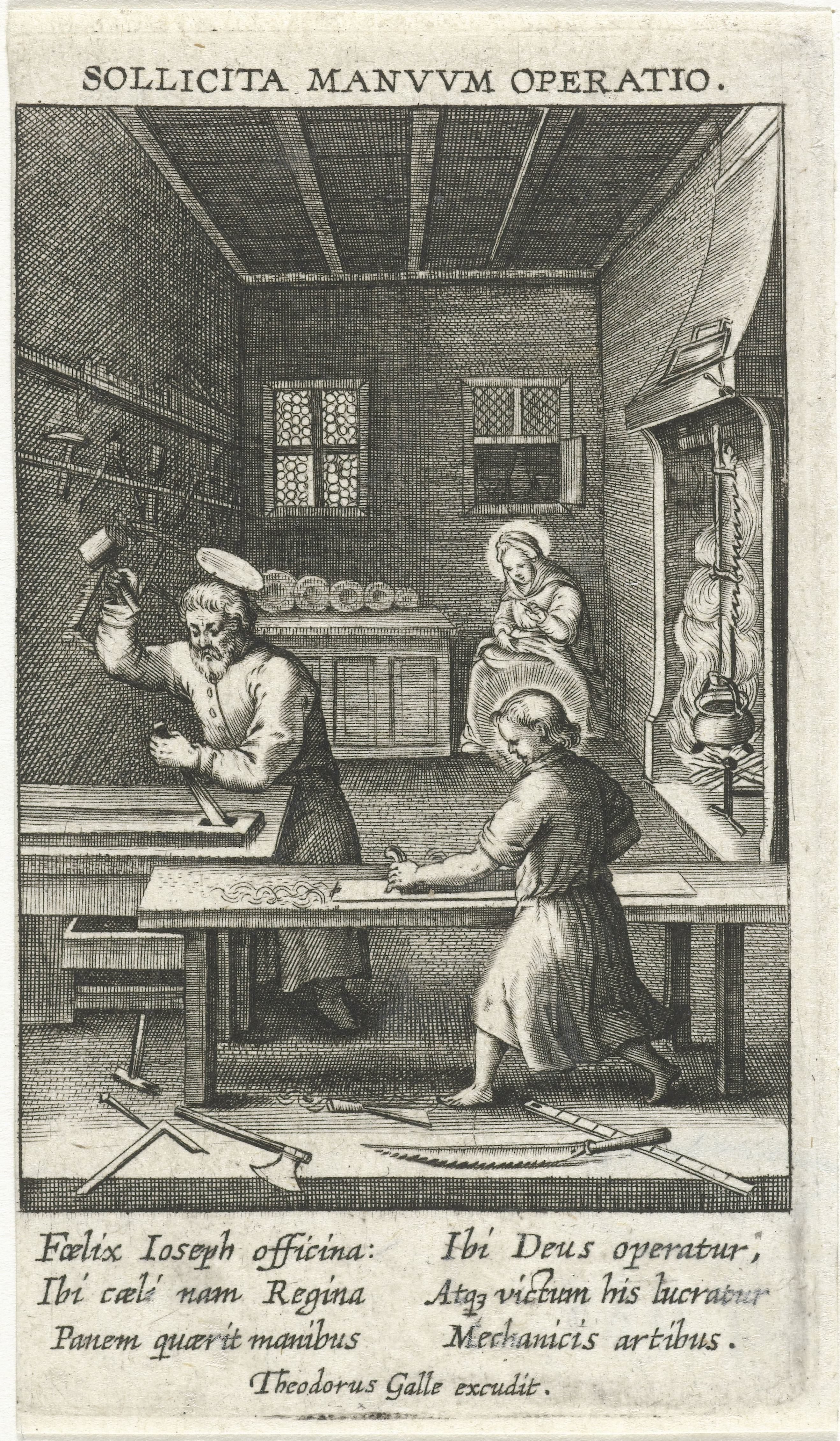 Jozef en Christus in de werkplaats