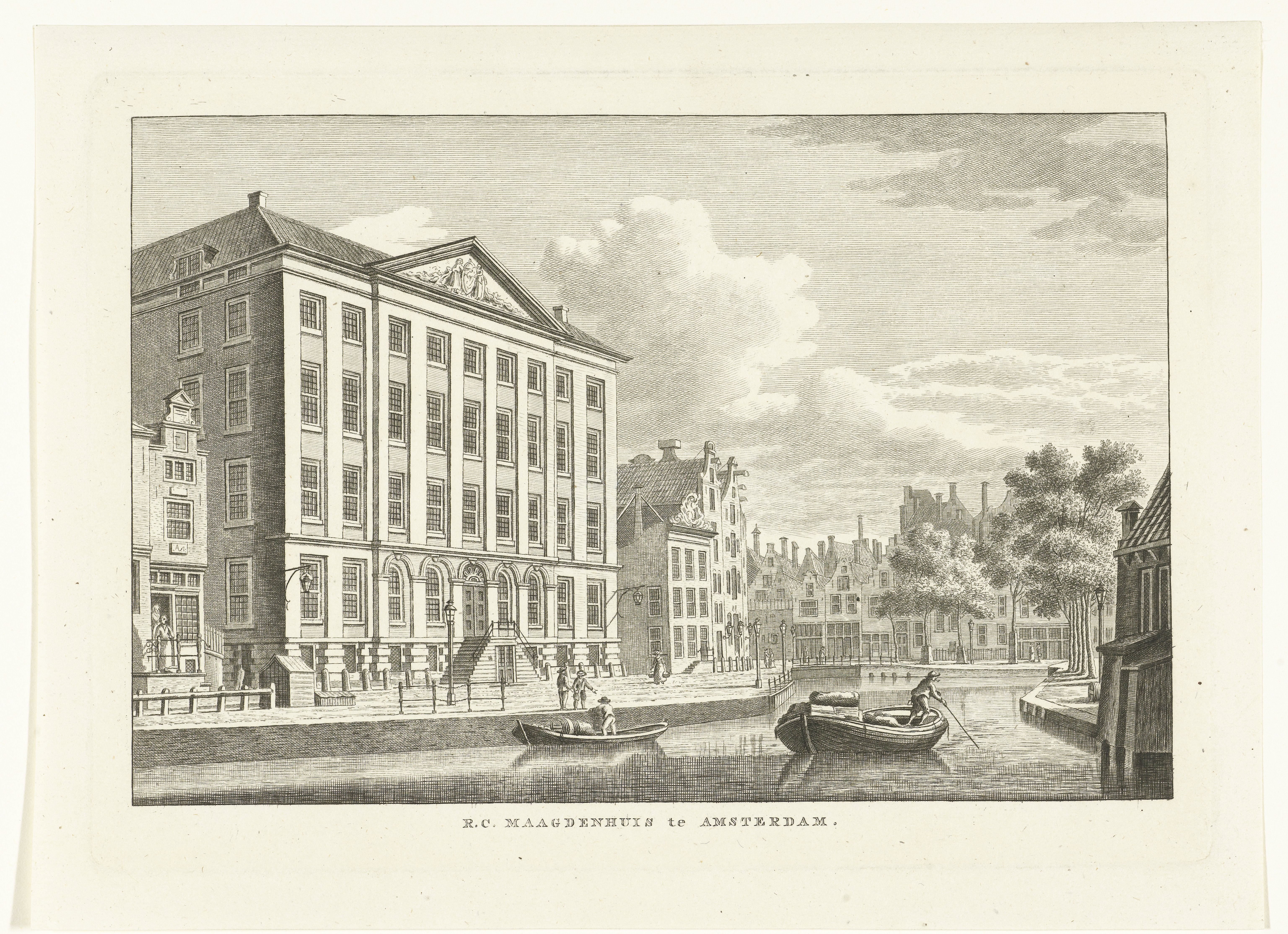 Gezicht op het Maagdenhuis te Amsterdam