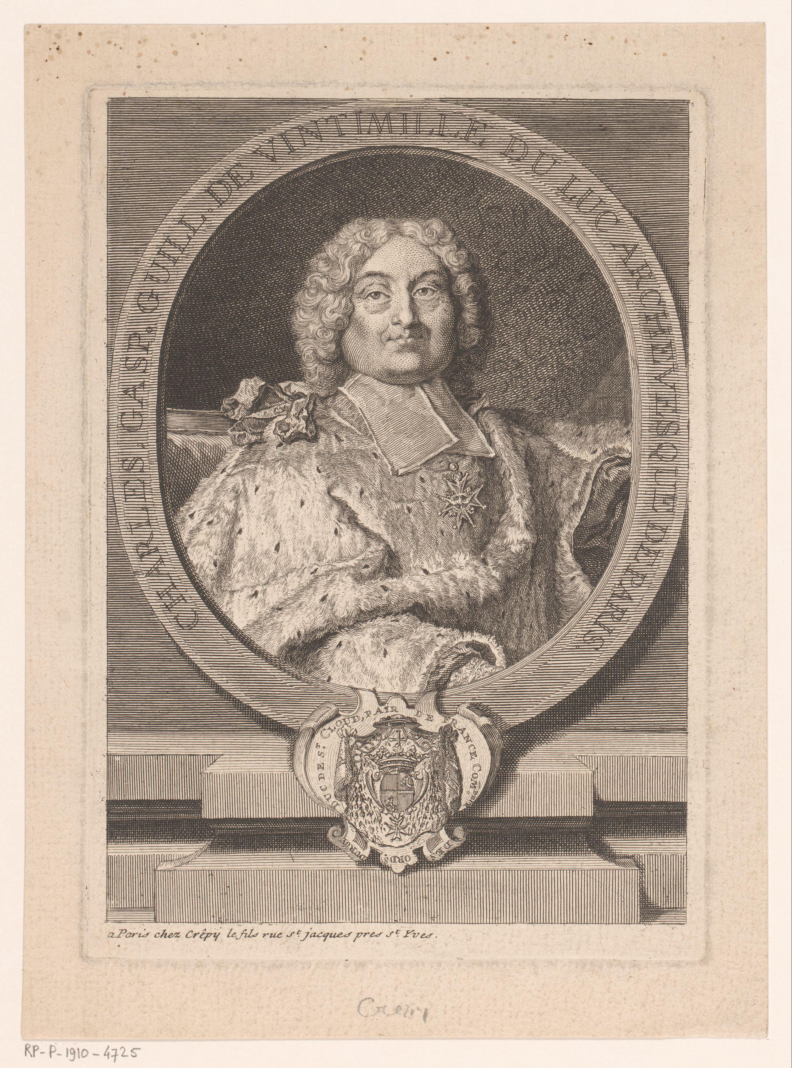 Portret van Charles-Gaspard-Guillaume de Vintimille du Luc