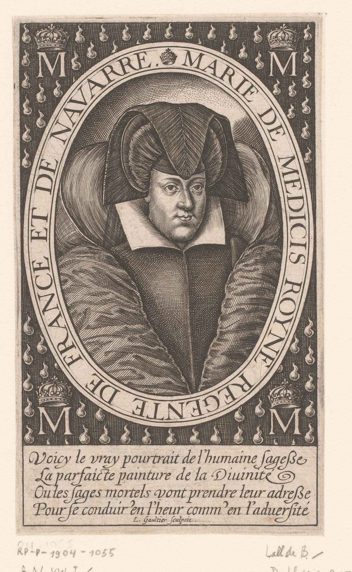 Portret van Maria de' Medici omringd door tranen