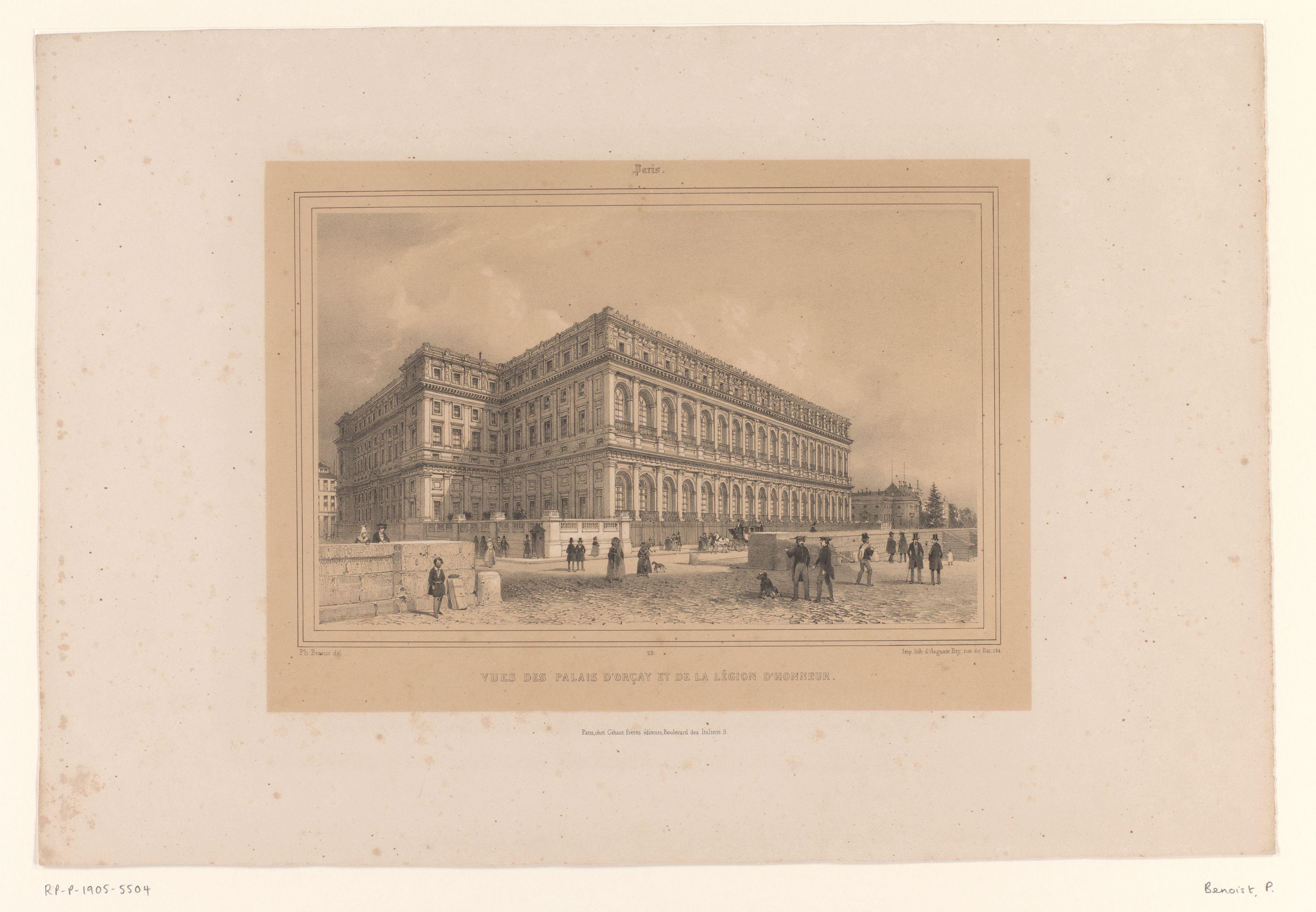 Zicht op het palais d'Orsay