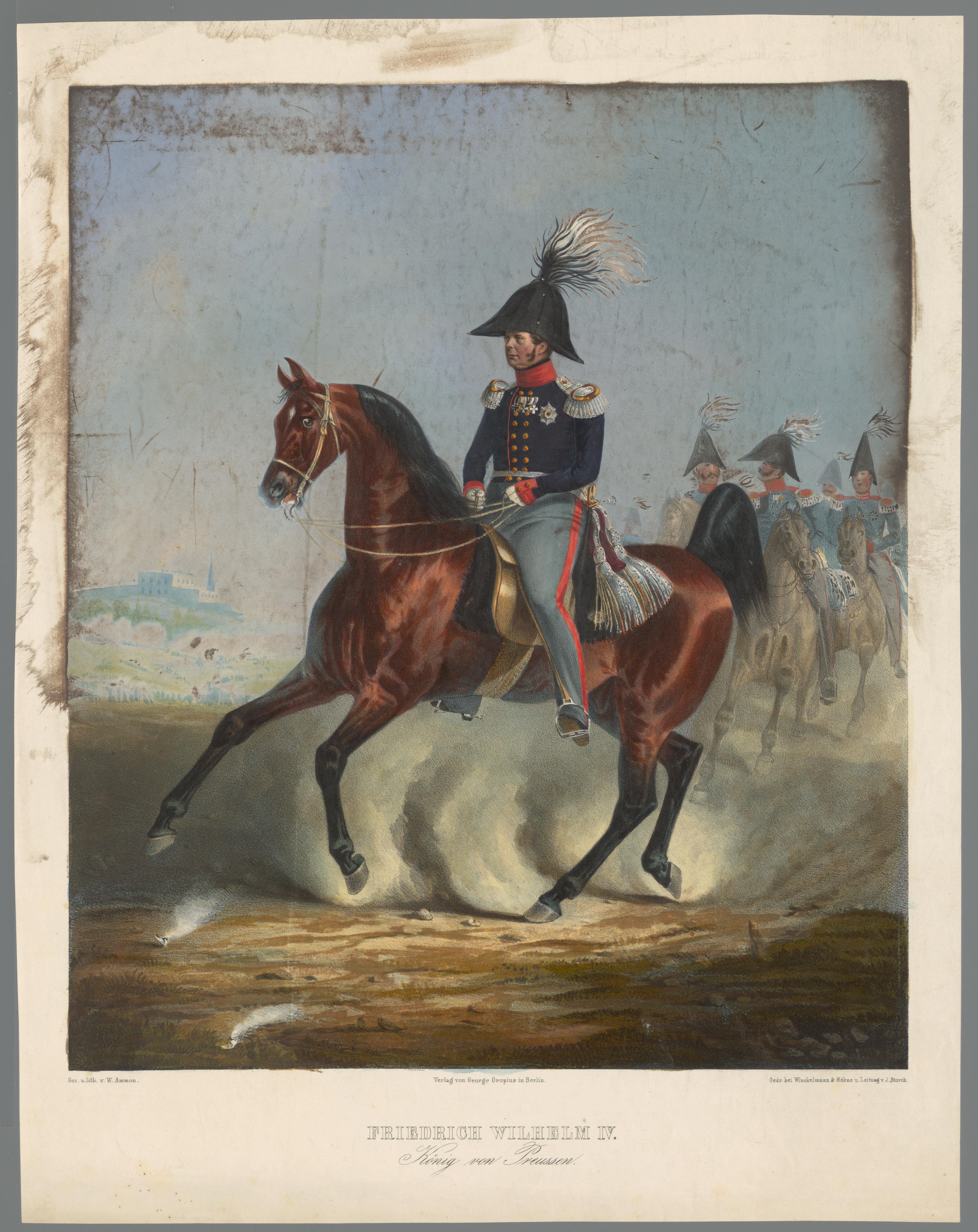 Portret van Frederik Willem IV, koning van Pruisen
