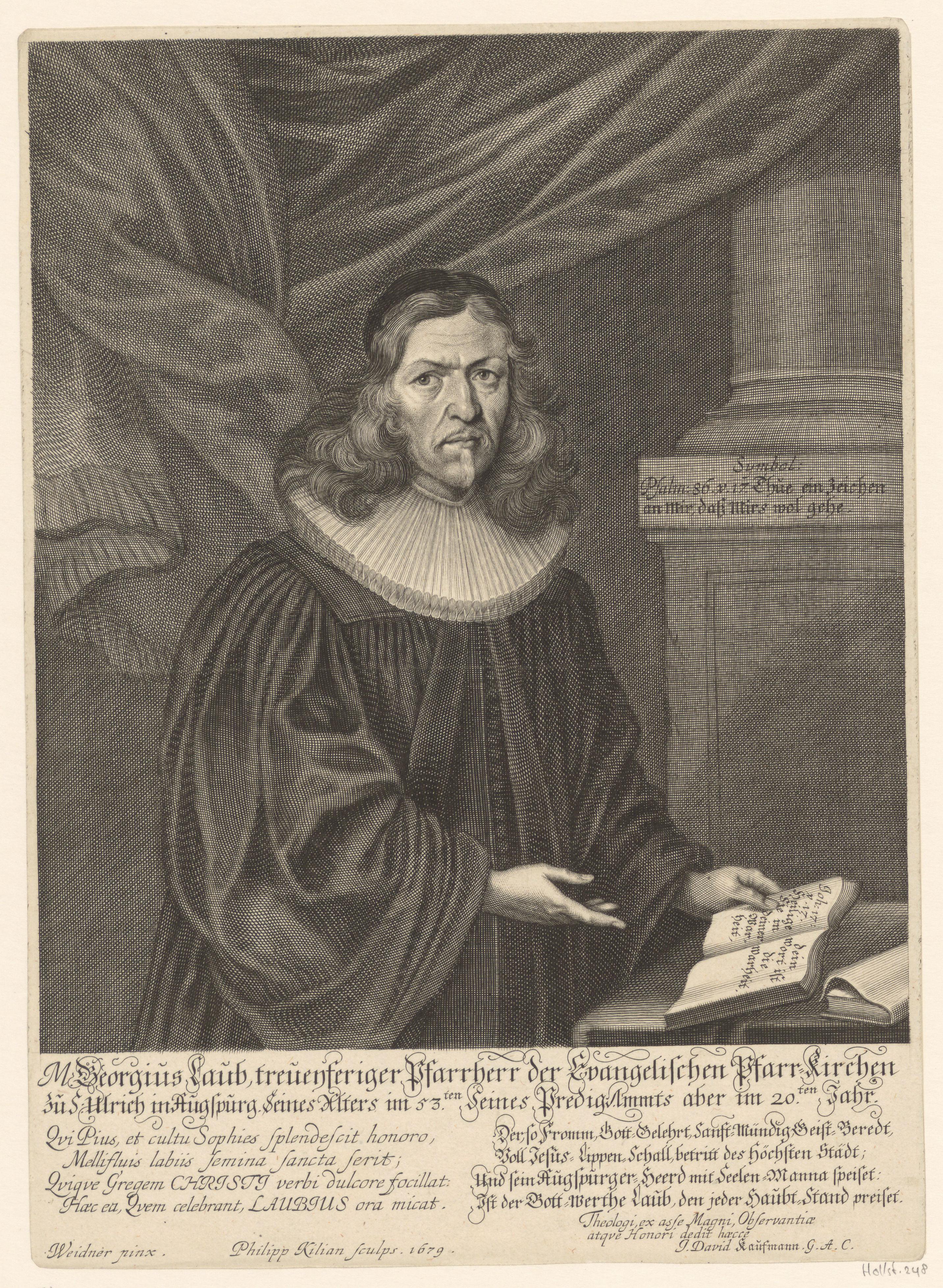 Portret van Georg Laub op 53-jarige leeftijd