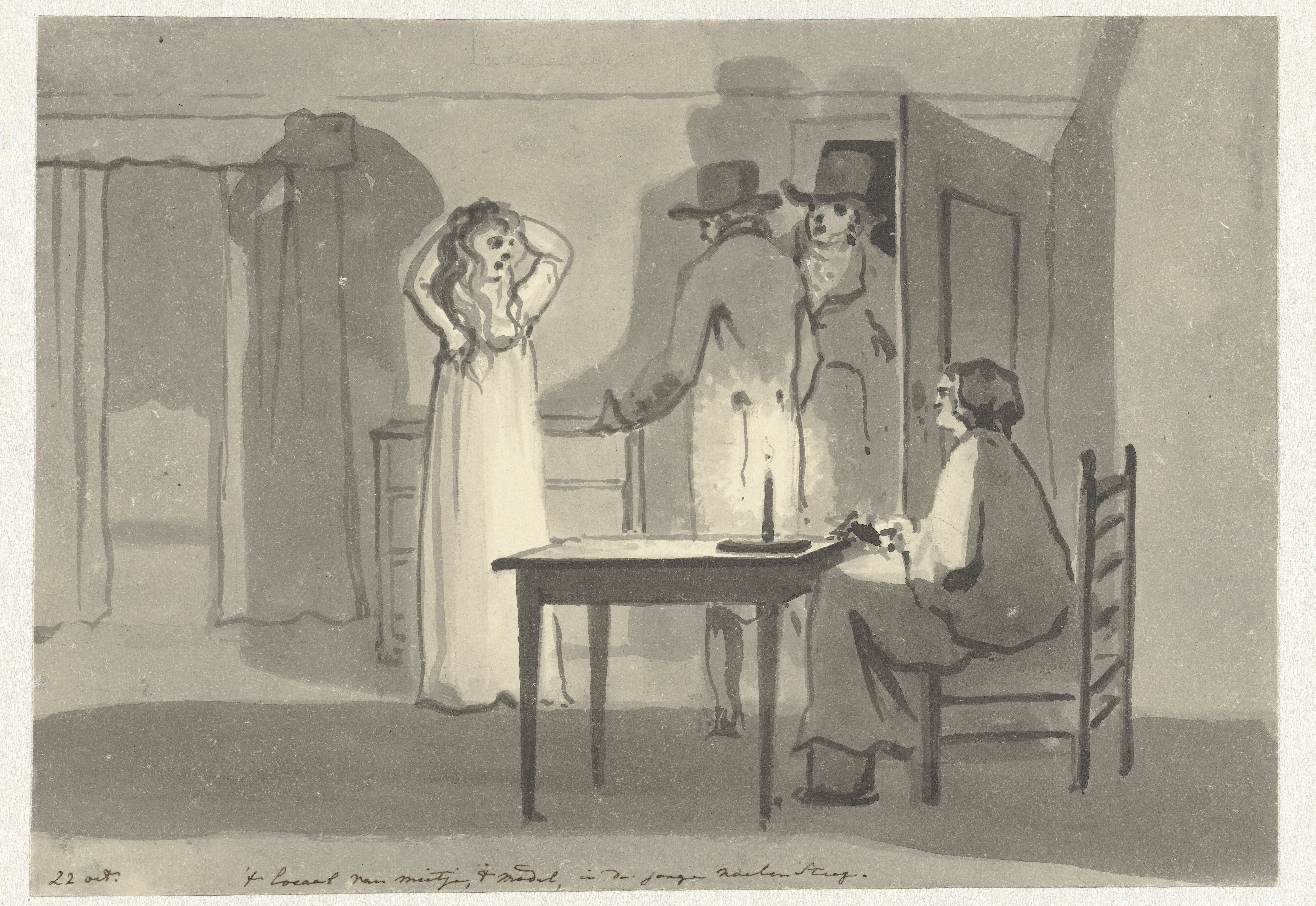 ‘The Premises of Mietje, the Model, at Jonge Roelensteeg’